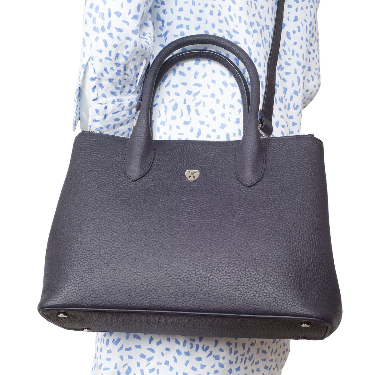 Handtasche Businesstasche 13 Zoll Leder blau - Corf Offermann