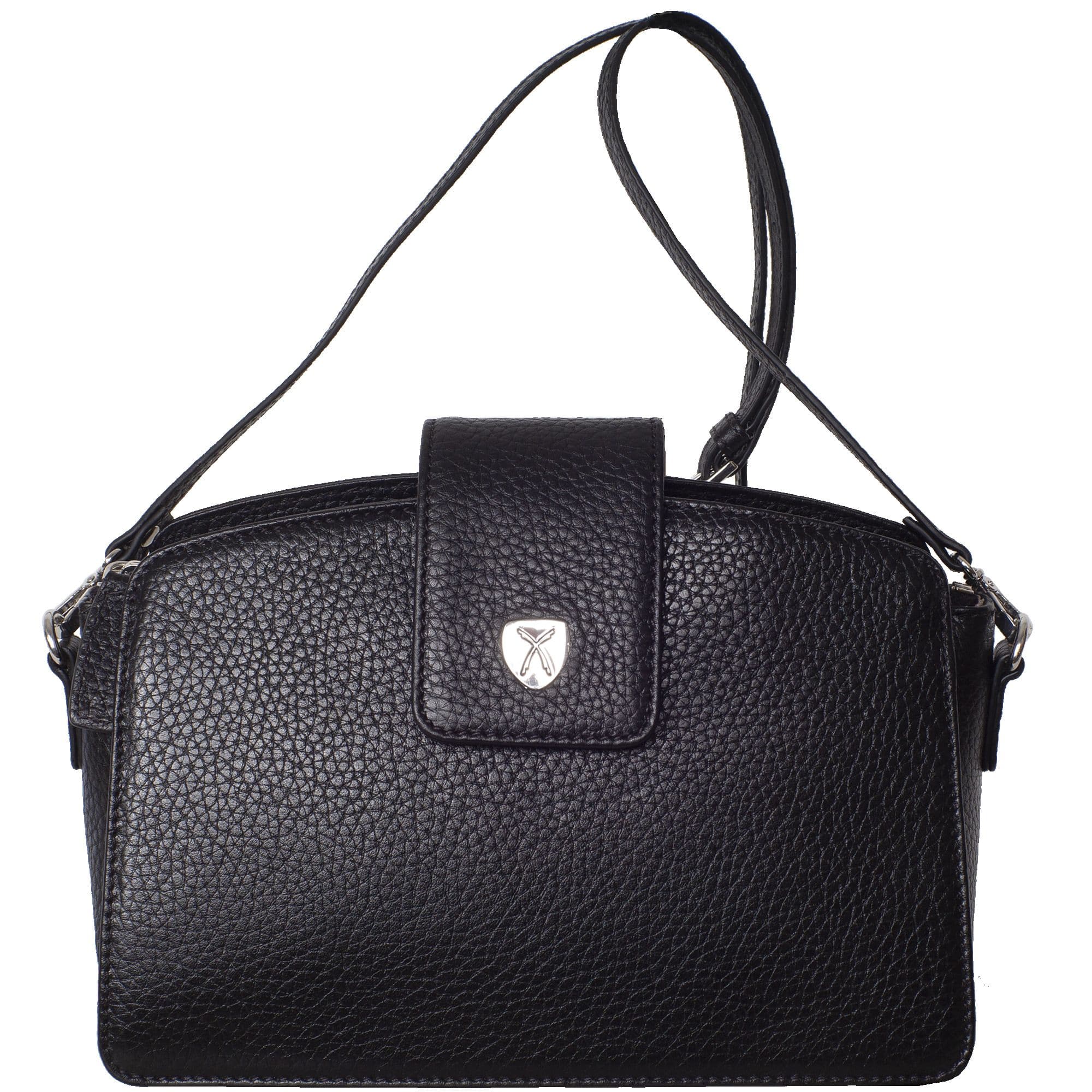 Handtasche Schultertasche Leder schwarz - Corf Offermann