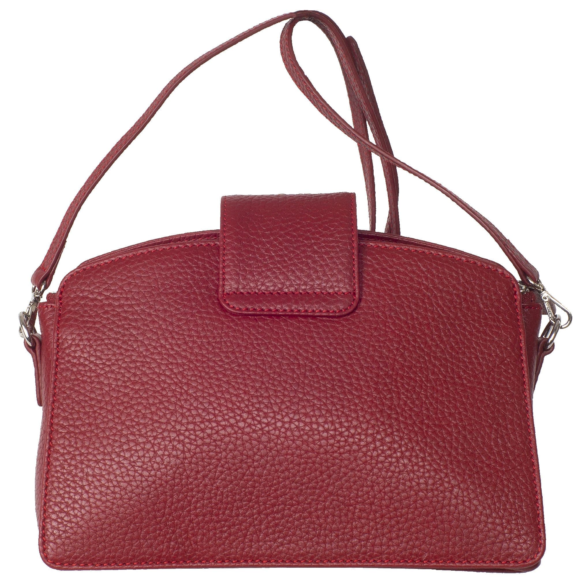 Handtasche Schultertasche Leder rot