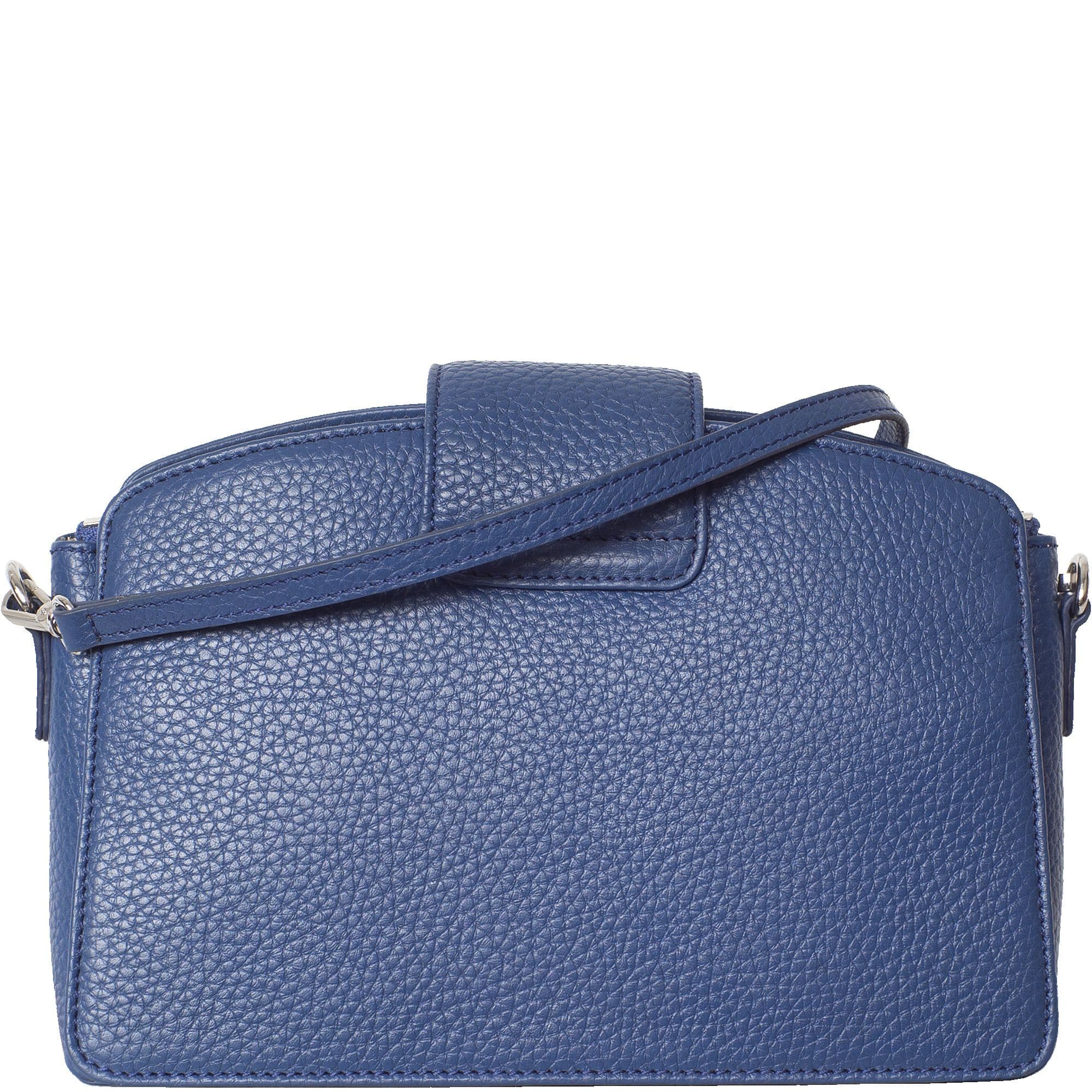 Handtasche Schultertasche Leder hellblau