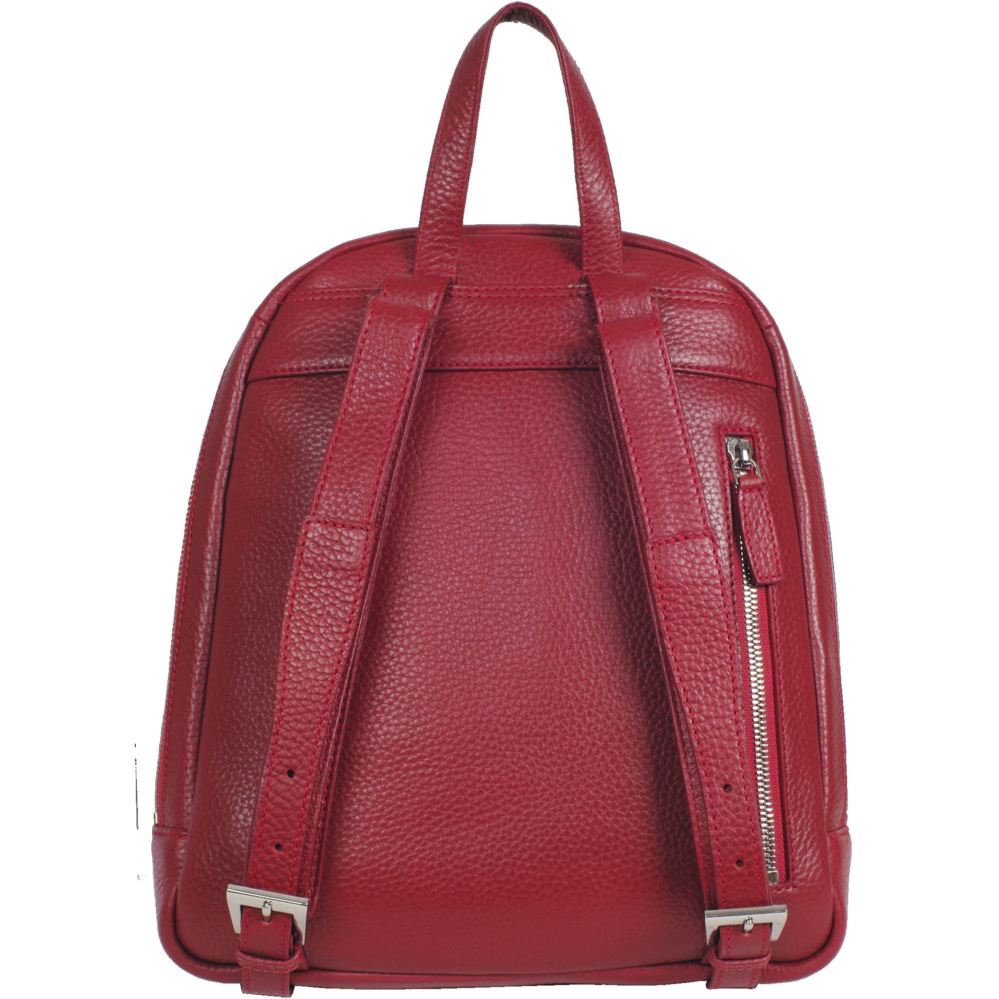 Rucksack Leder Rot Italienische Leder-Rucksack City-Rucksack Damen
