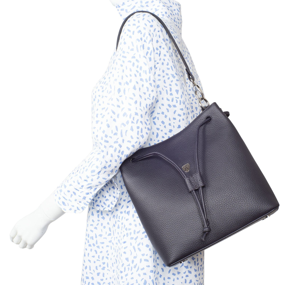 Handtasche Umhängetasche 10 Zoll Leder blau - Corf Offermann