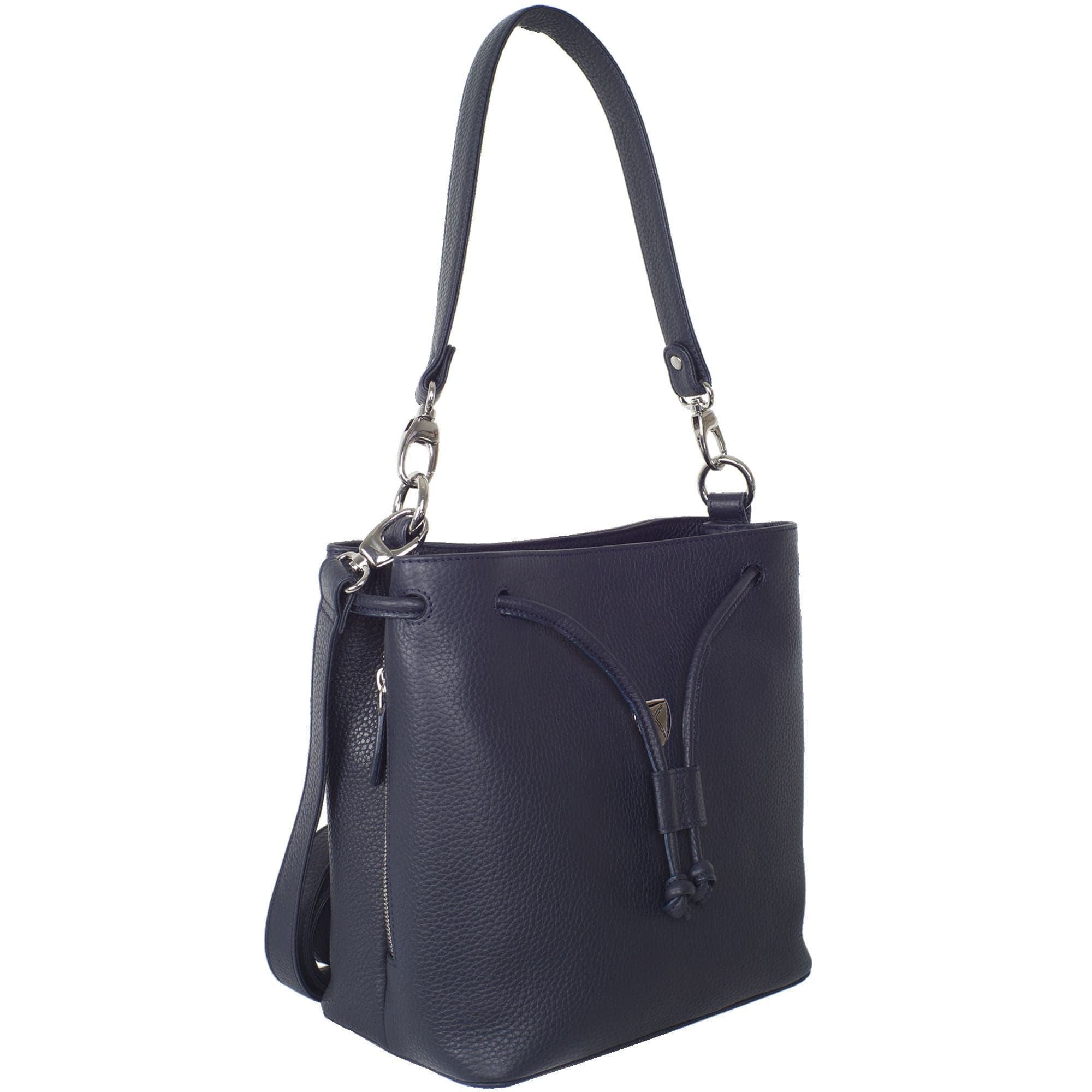 Handtasche Umhängetasche 10 Zoll Leder blau - Corf Offermann