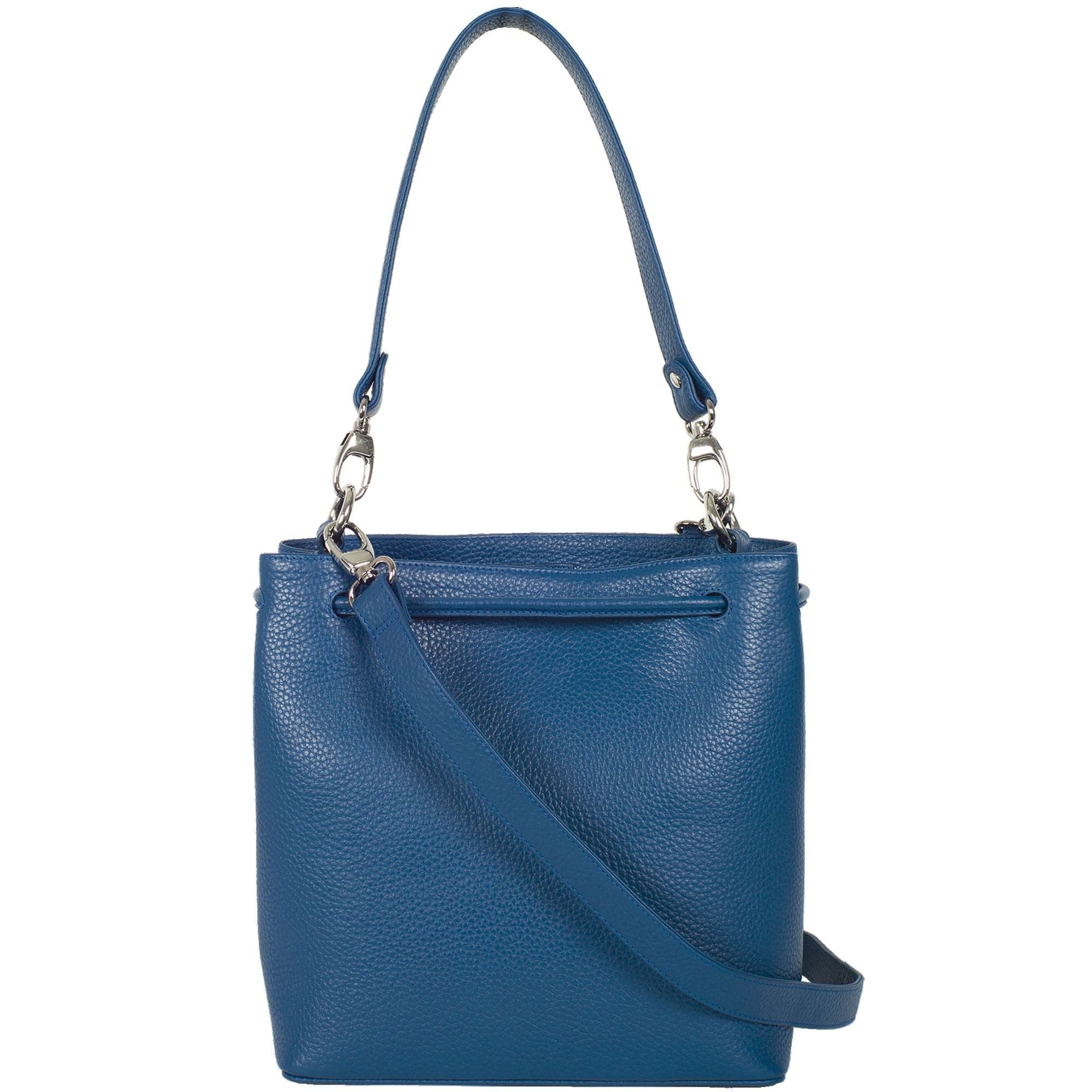 Handtasche Umhängetasche 10 Zoll Leder blau