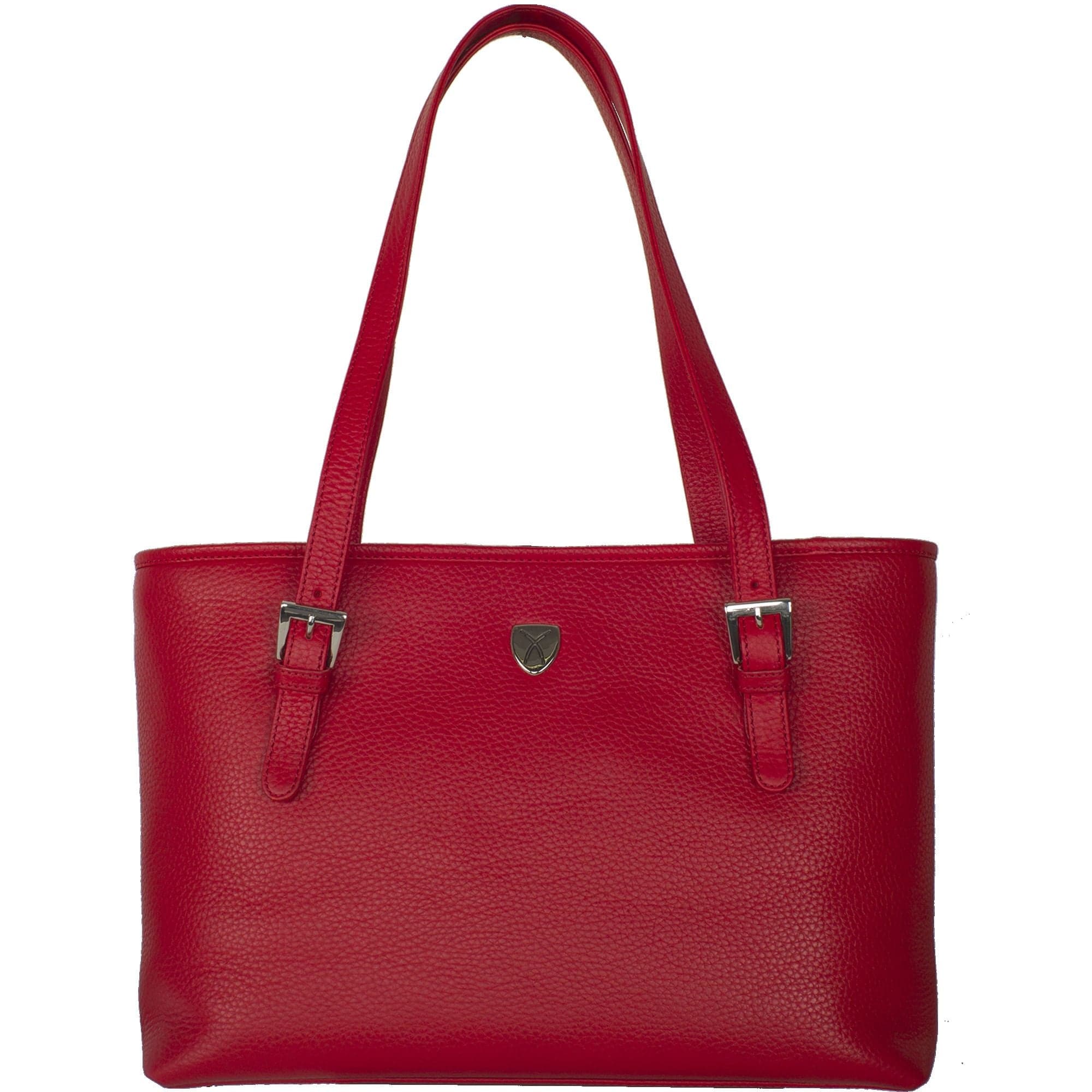 Handtasche Shopper 13 Zoll Leder rot