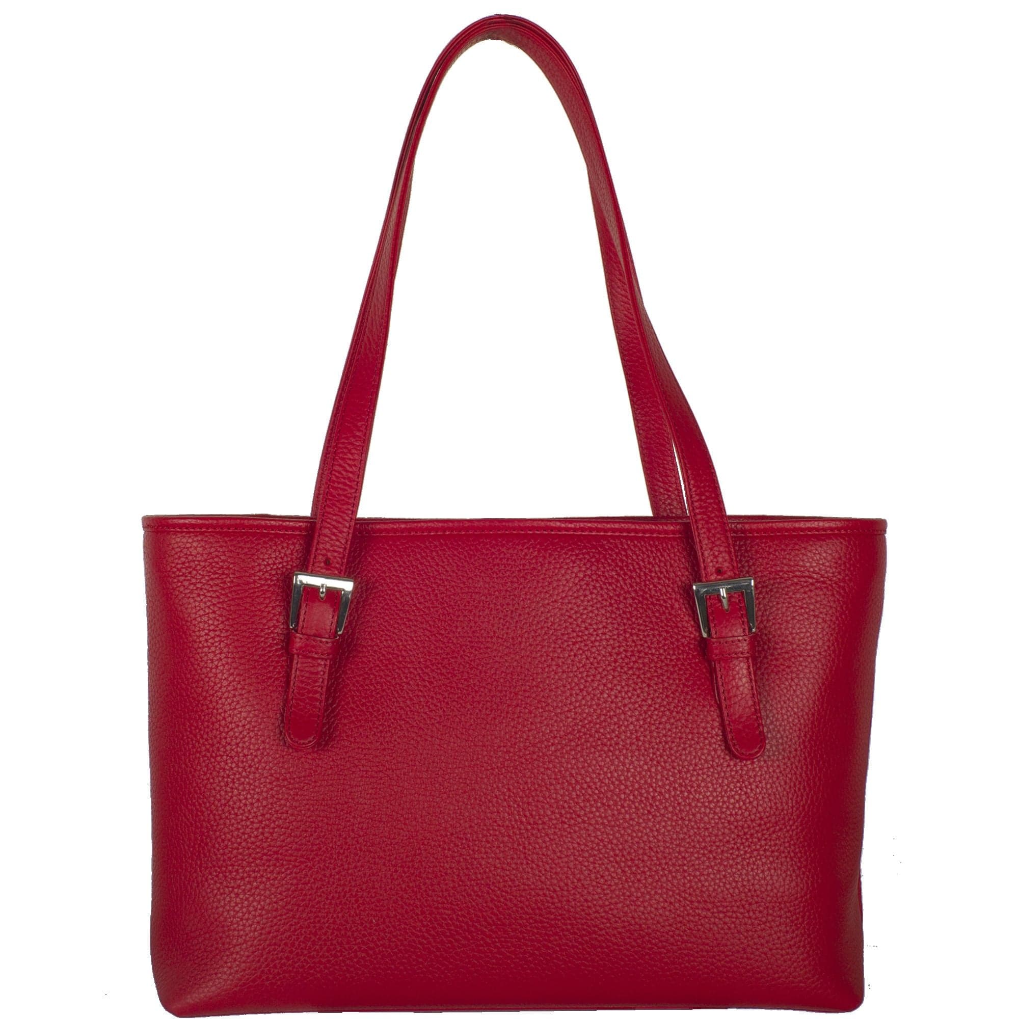 Handtasche Shopper 13 Zoll Leder rot