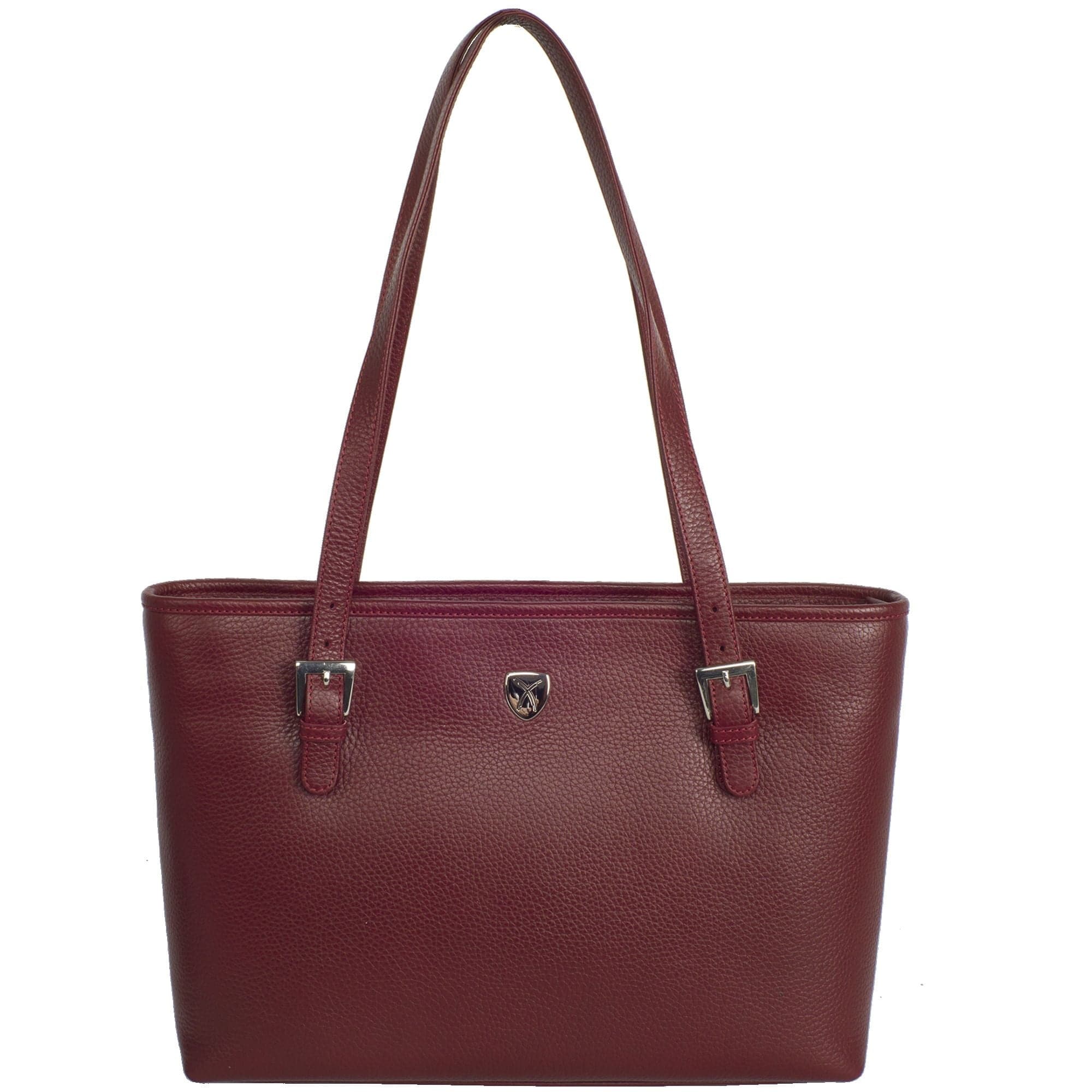 Handtasche Shopper 13 Zoll Leder bordeauxrot - Corf Offermann