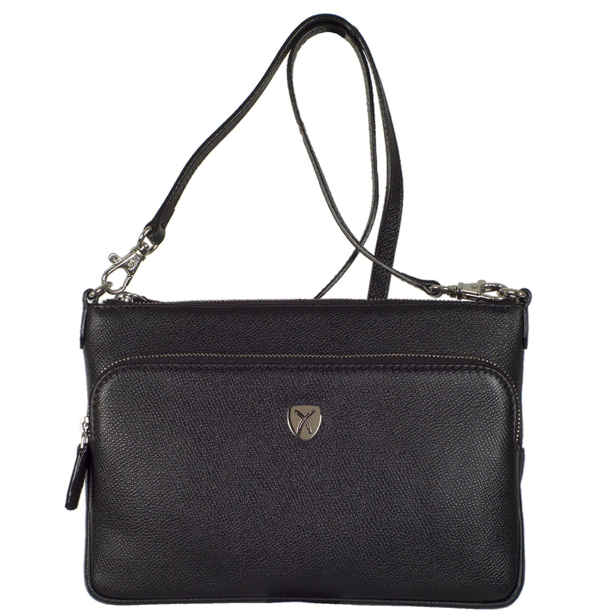 Handtasche Umhängetasche Leder schwarz - Corf Offermann