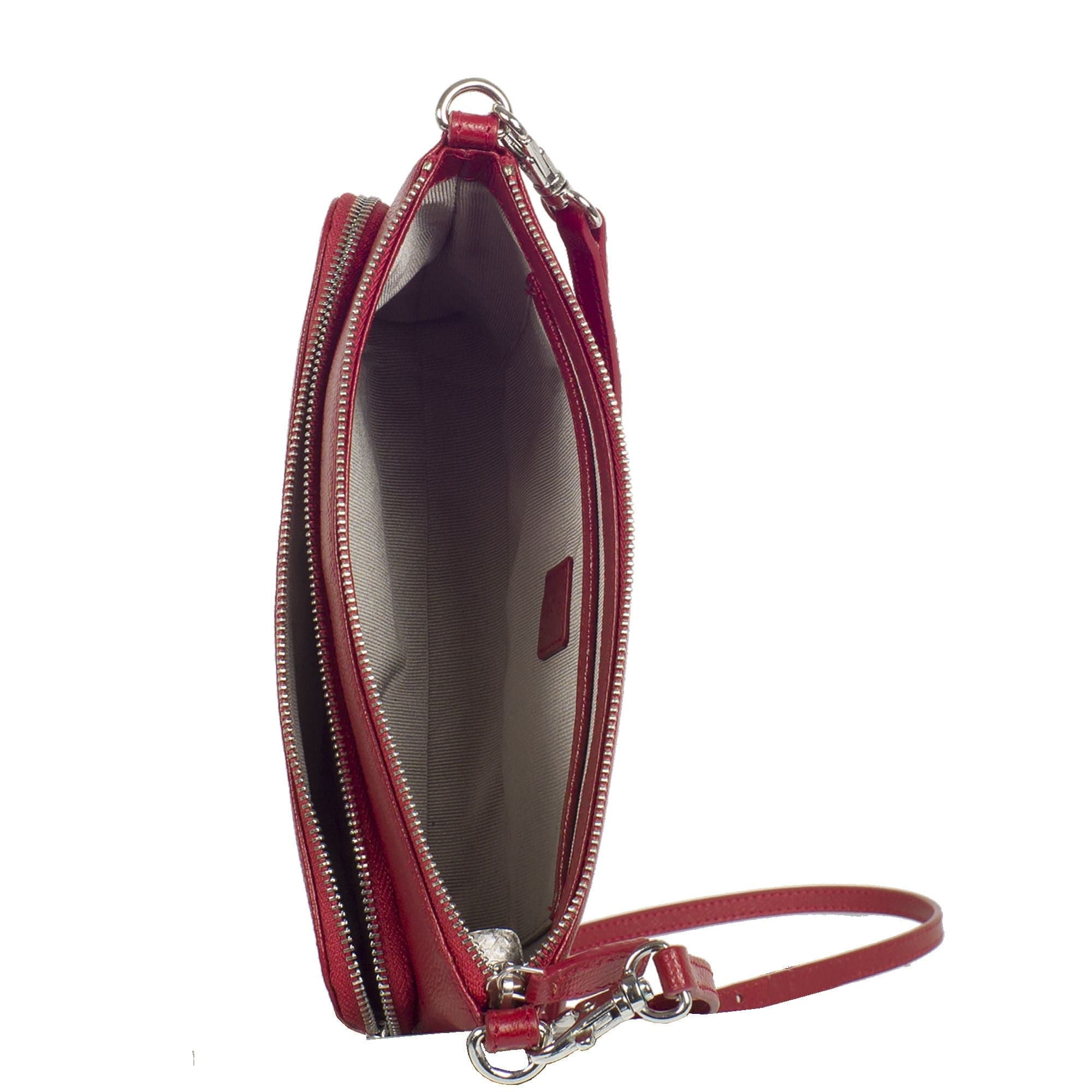 Handtasche Umhängetasche Leder rot