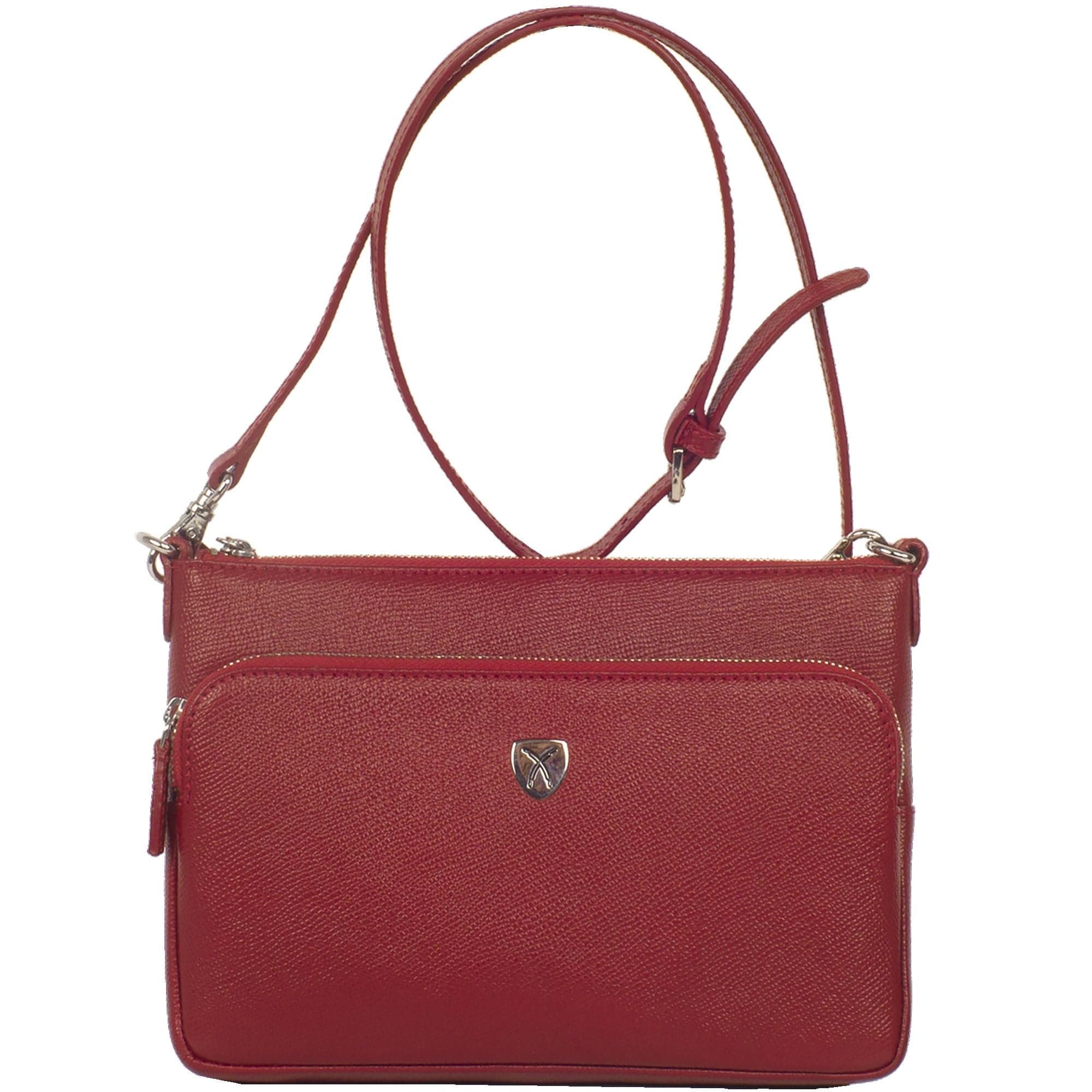 Handtasche Umhängetasche Leder rot