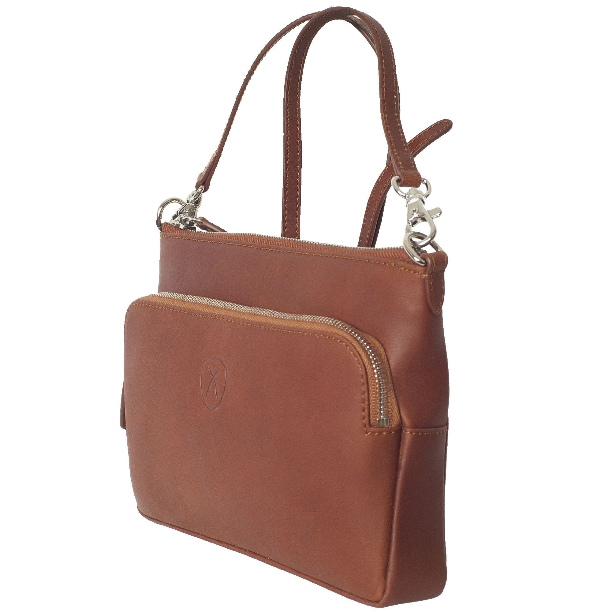 Handtasche Umhängetasche Leder cognac - Corf Offermann
