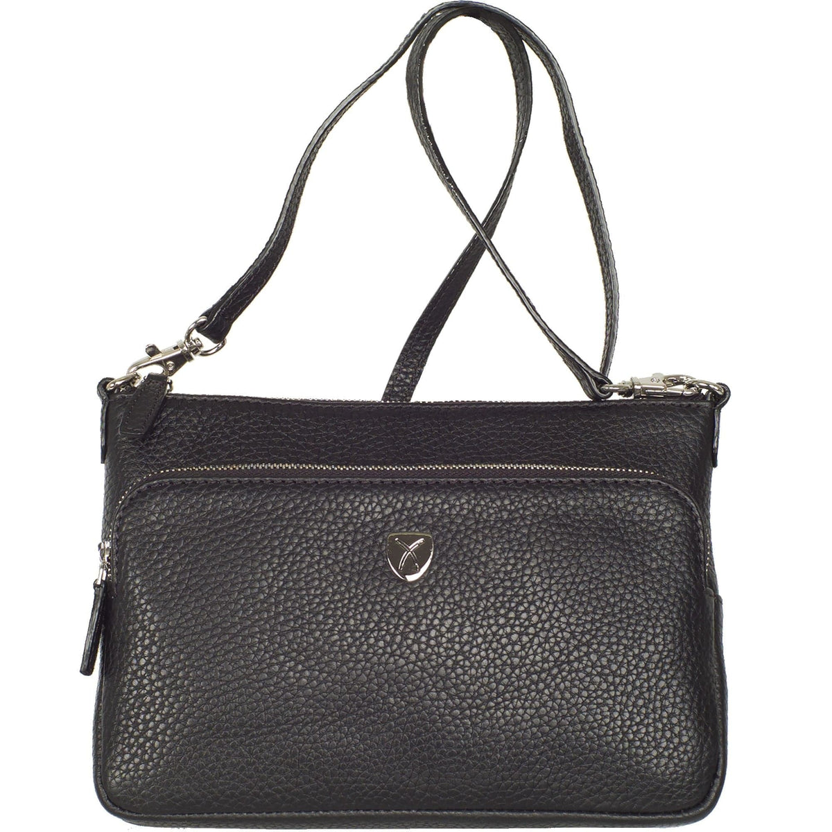 Handtasche Umhängetasche Leder schwarz - Corf Offermann