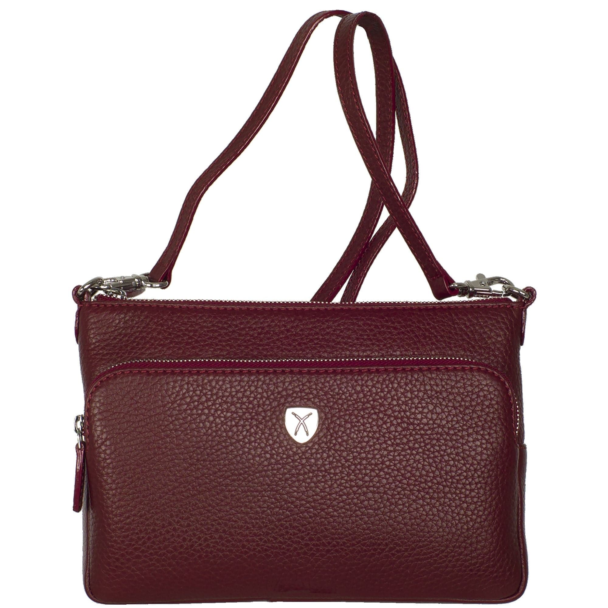 Handtasche Umhängetasche Leder bordeauxrot - Corf Offermann