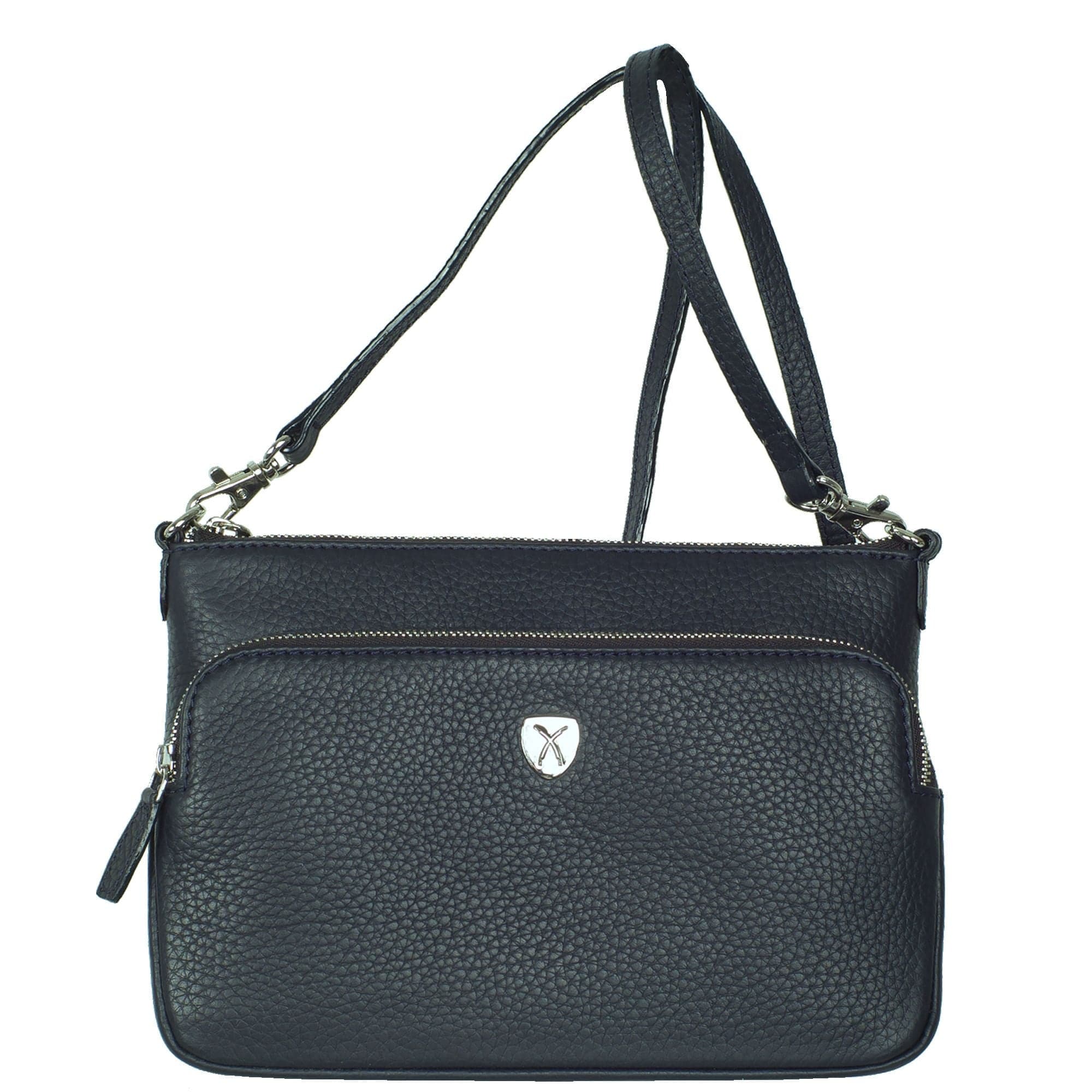 Handtasche Umhängetasche Leder blau - Corf Offermann