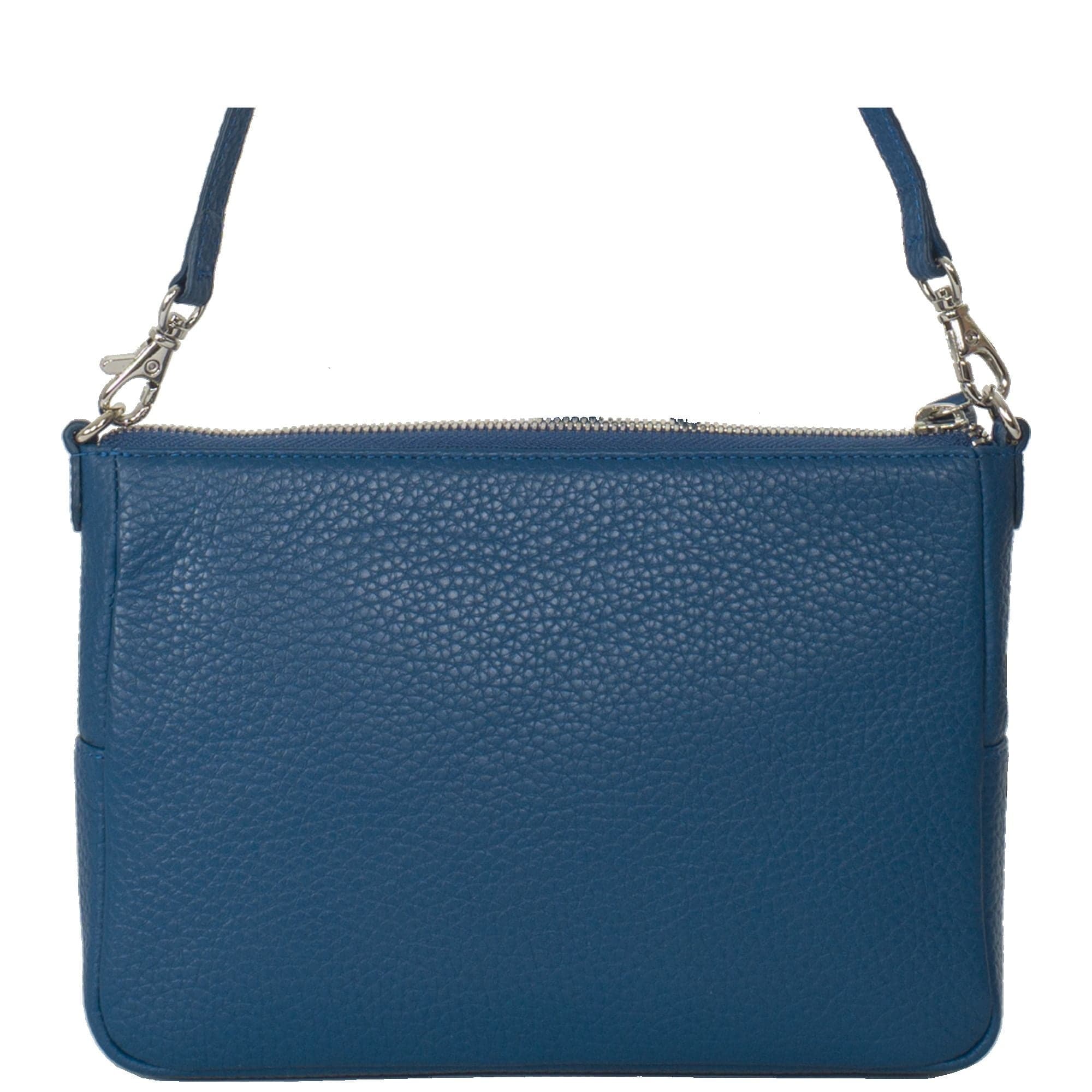 Handtasche Umhängetasche Leder hellblau