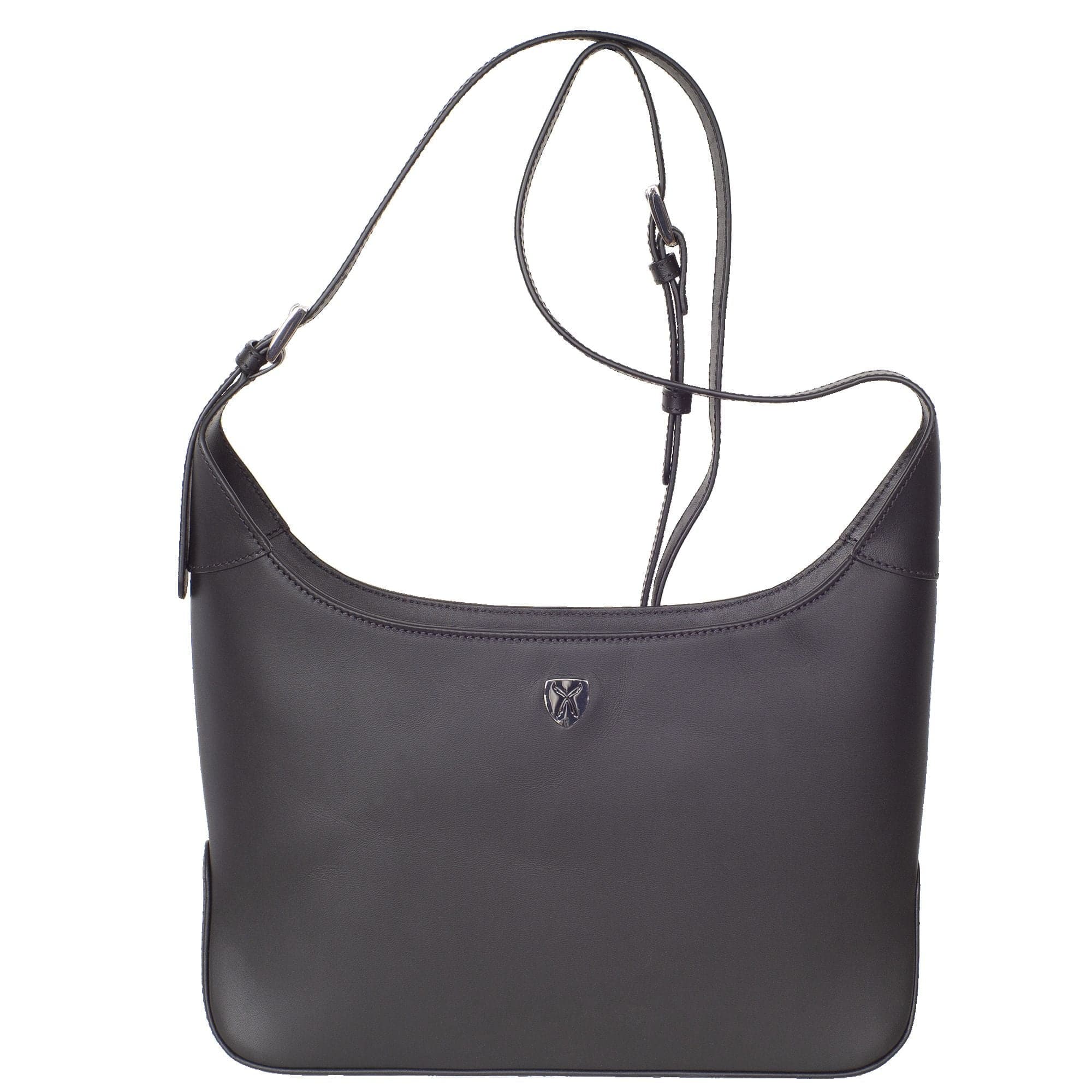 Benthll Handtasche Damen Echt Leder Handtasche Vntage Bag Laptop Schultertasche Business Schultergurt Umhangegurt Reissverschlussfach Schwarz