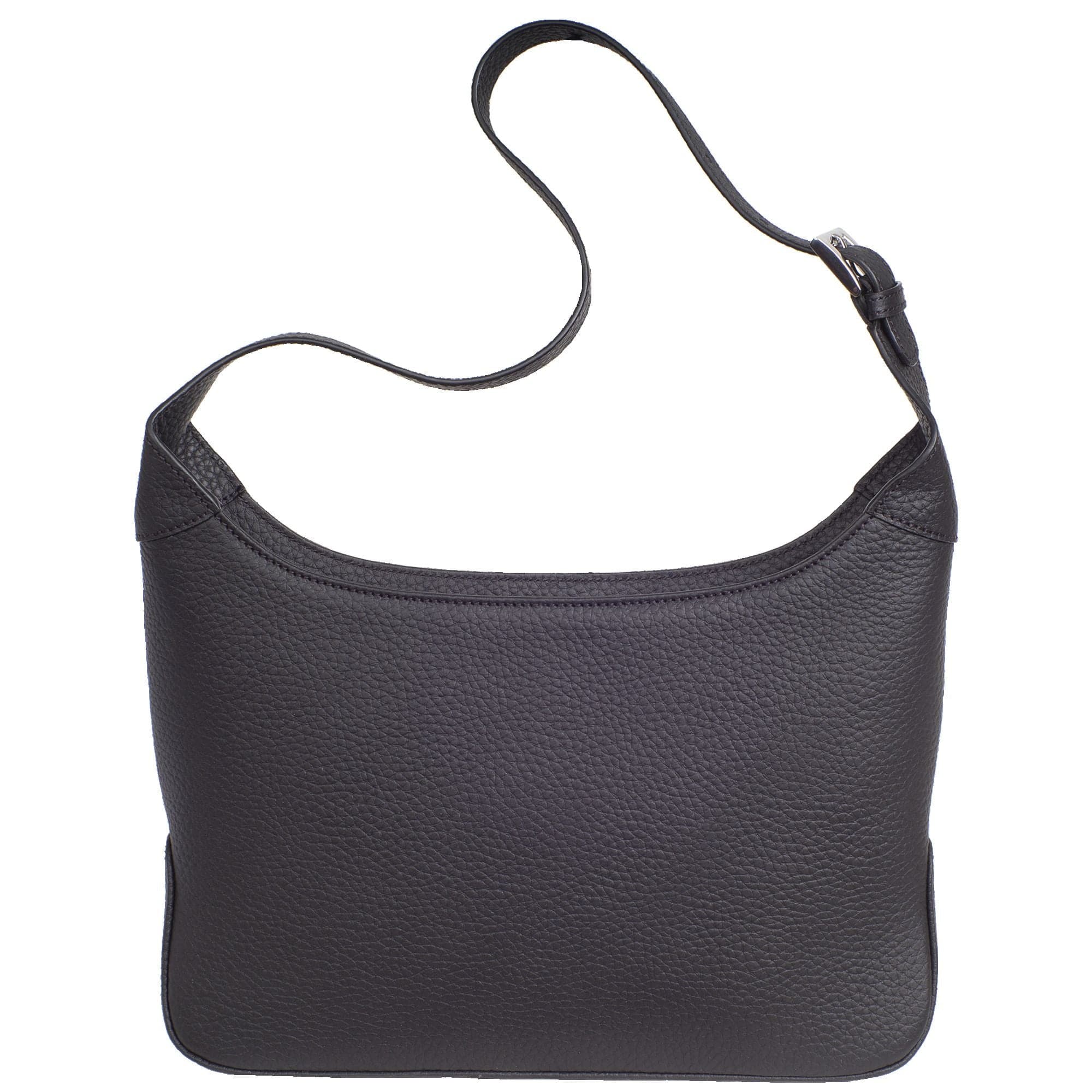 Schultertasche Handtasche Crossover Leder schwarz