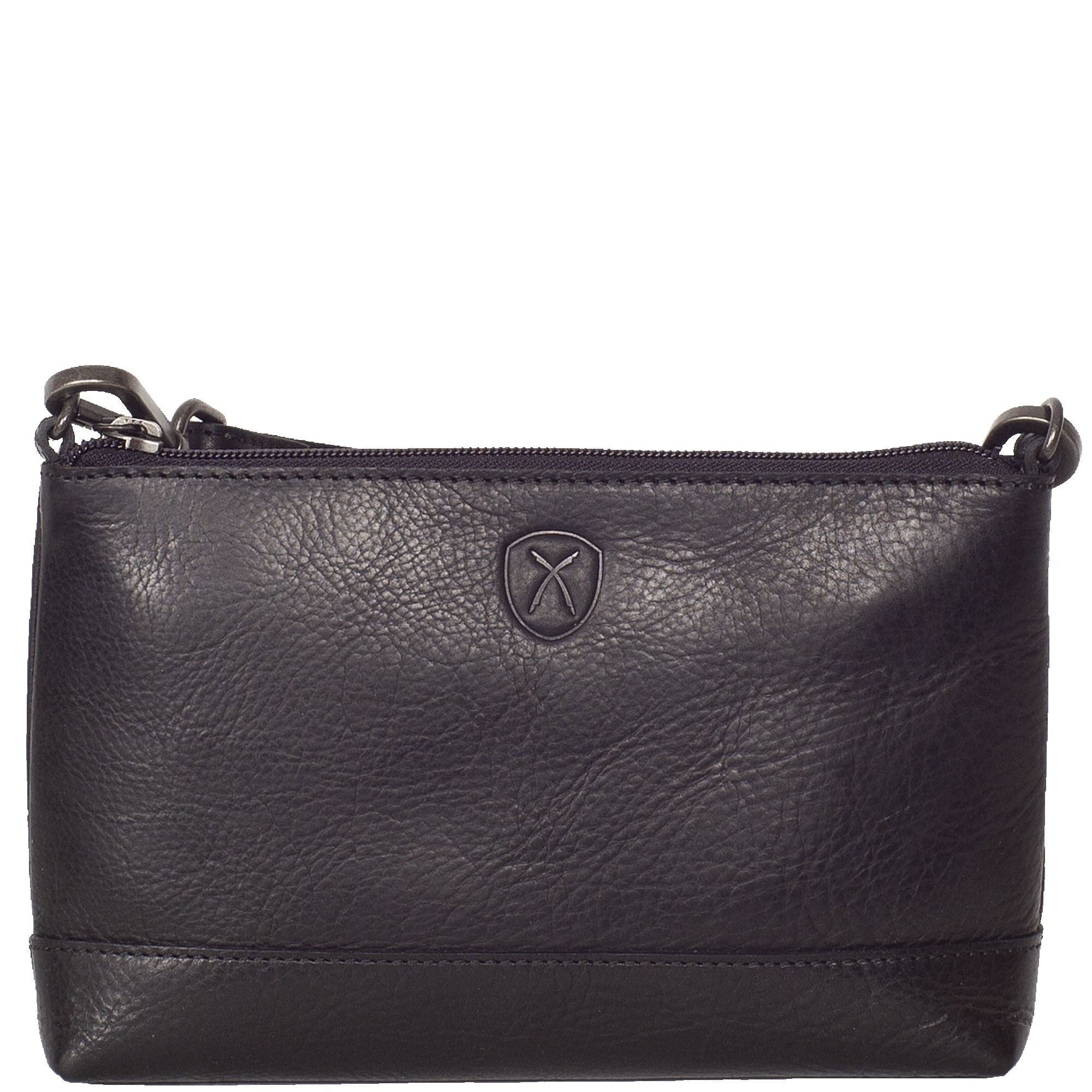 Handtasche Schultertasche Leder schwarz - Corf Offermann