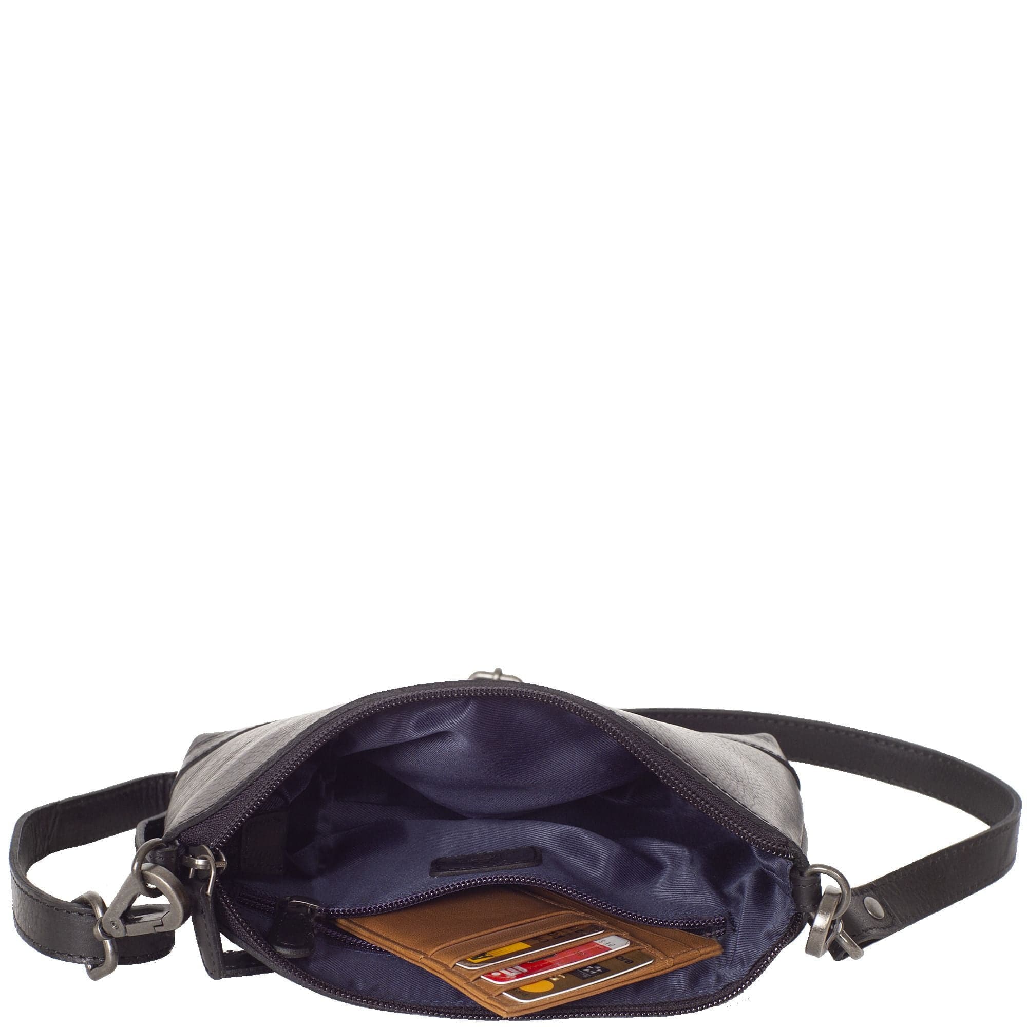 Handtasche Schultertasche Leder schwarz - Corf Offermann