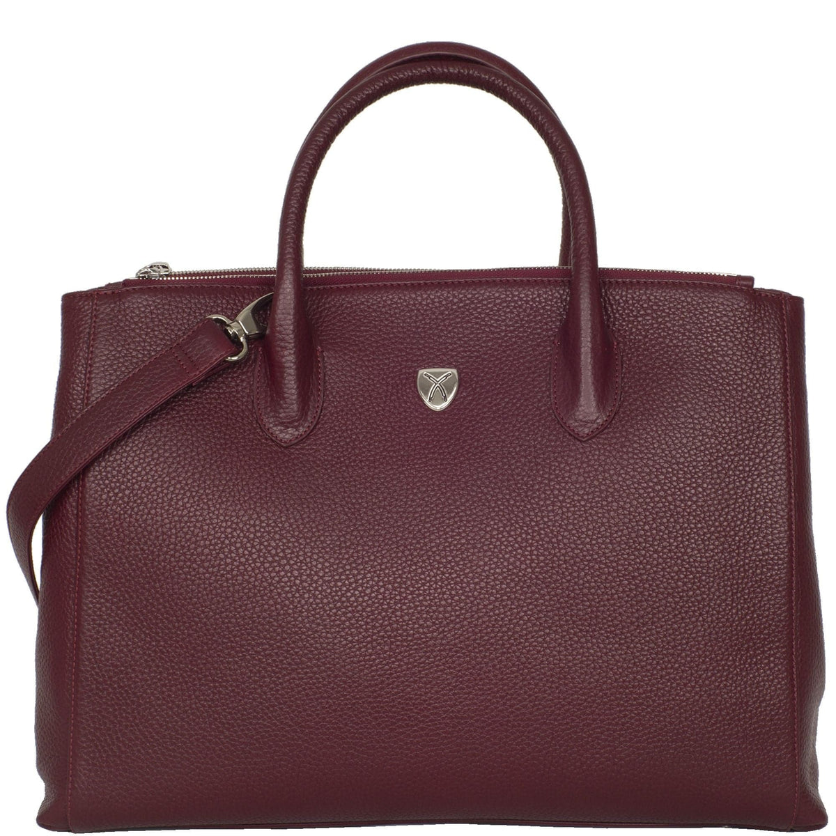 Damen Businesstasche Handtasche 15 Zoll Leder bordeauxrot - Corf Offermann