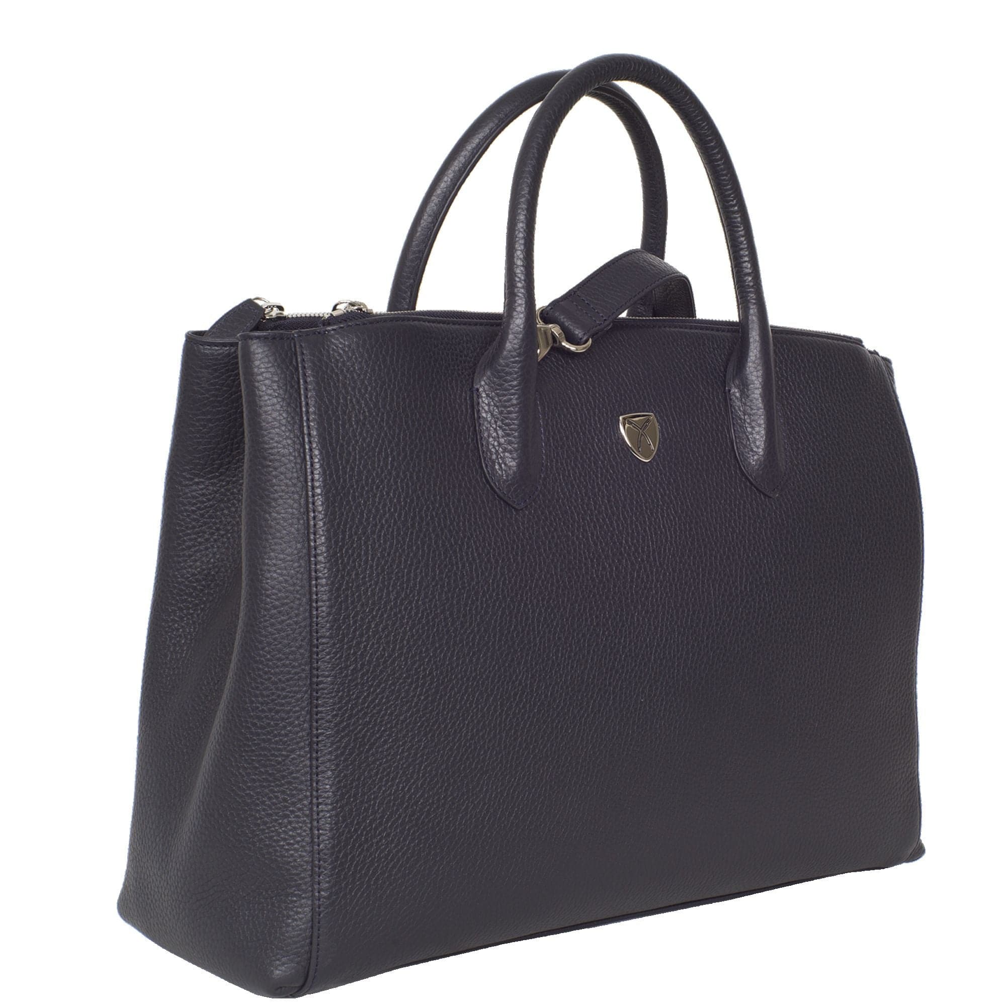Damen Businesstasche Handtasche 15 Zoll Leder blau - Corf Offermann