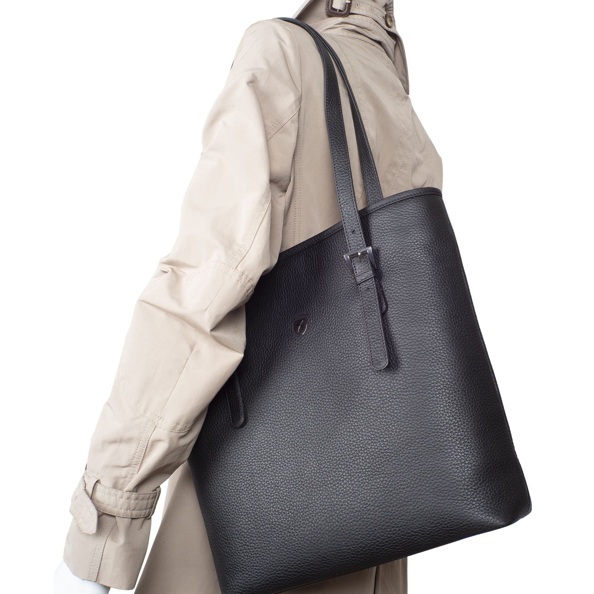 Handtasche Shopper Leder schwarz - Corf Offermann