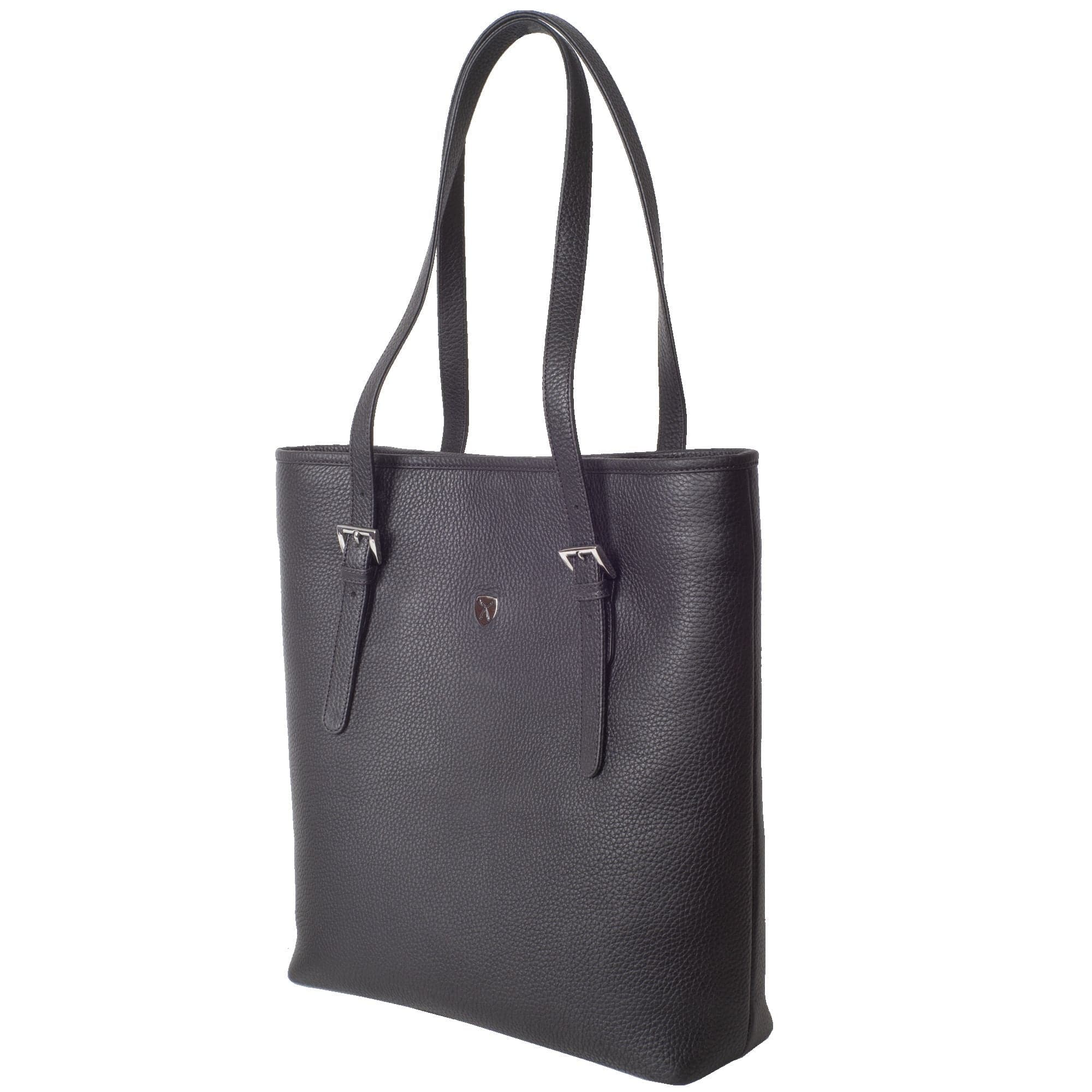 Handtasche Shopper Leder schwarz