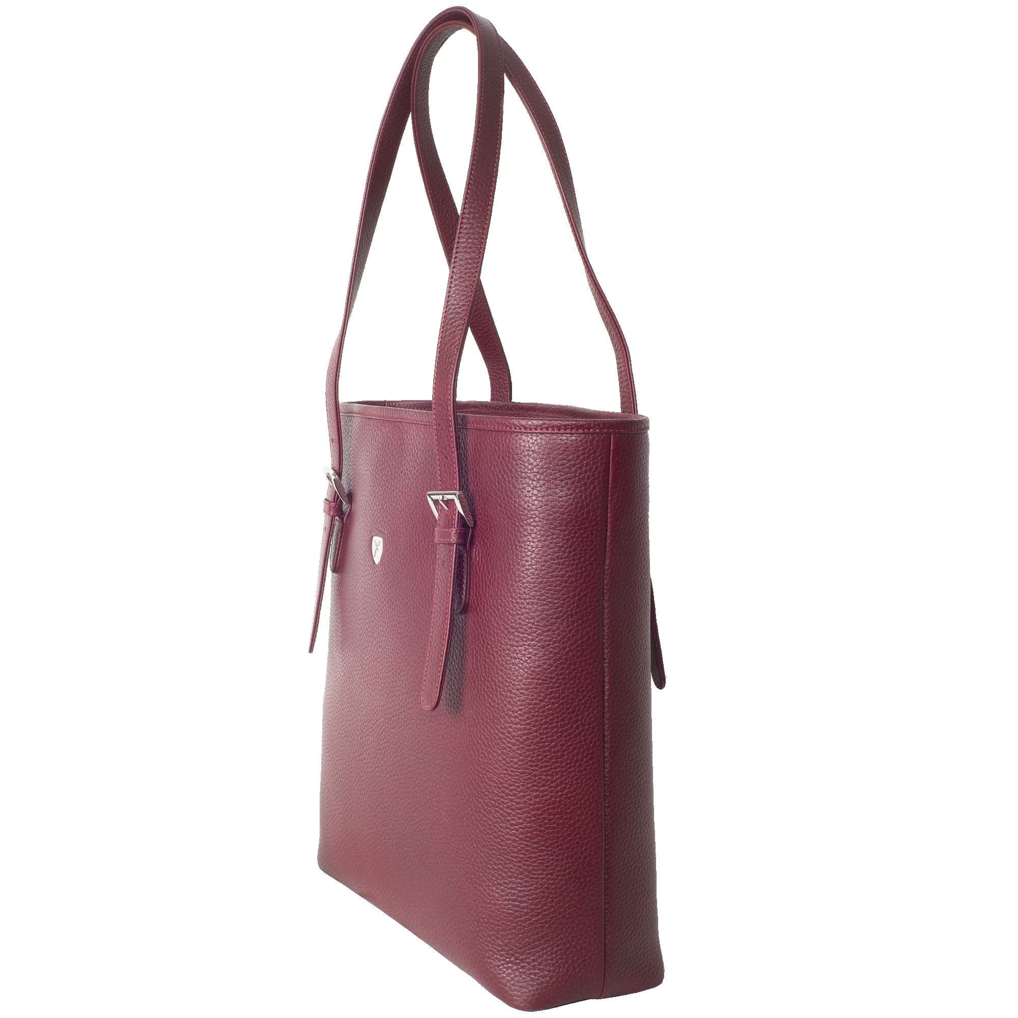 Handtasche Shopper Leder bordeauxrot