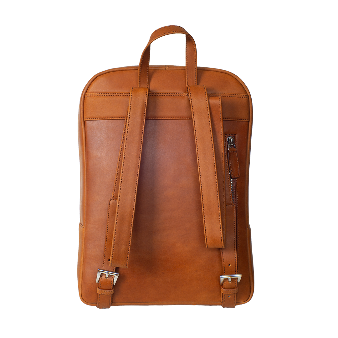 Businessrucksack Lederrucksack 14 Zoll Leder cognac - Corf Offermann