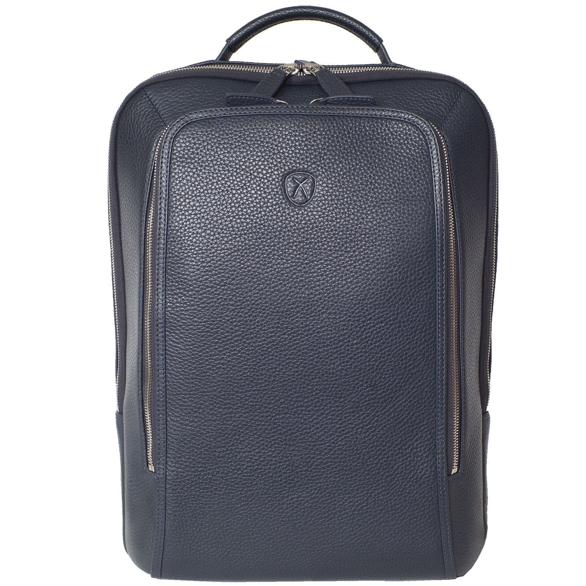 Businessrucksack Lederrucksack 15 Zoll geprägtes Leder blau 3 Fächer - Corf Offermann