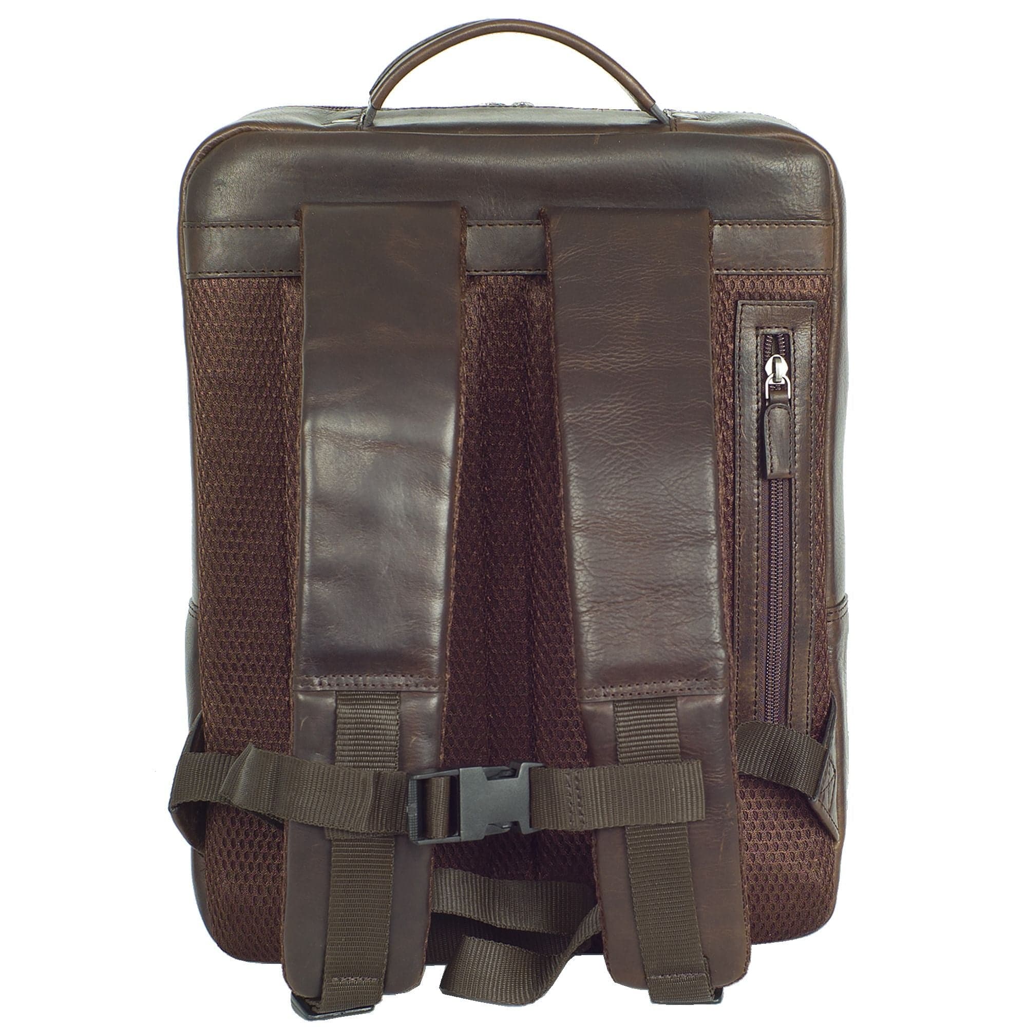 Businessrucksack Lederrucksack 15 Zoll Leder braun 2 große Fächer - Corf Offermann