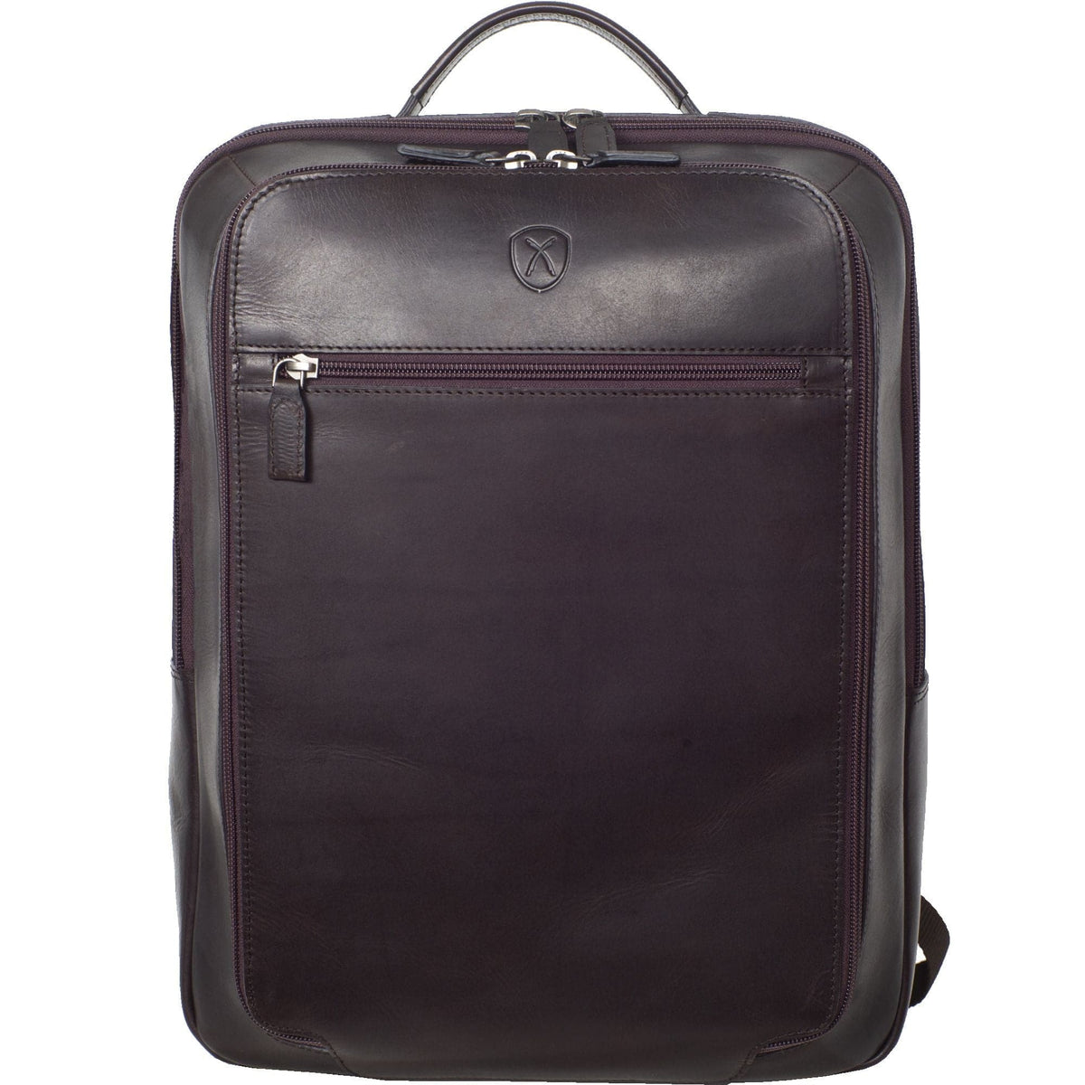 Businessrucksack Lederrucksack 15 Zoll Leder braun 2 große Fächer - Corf Offermann