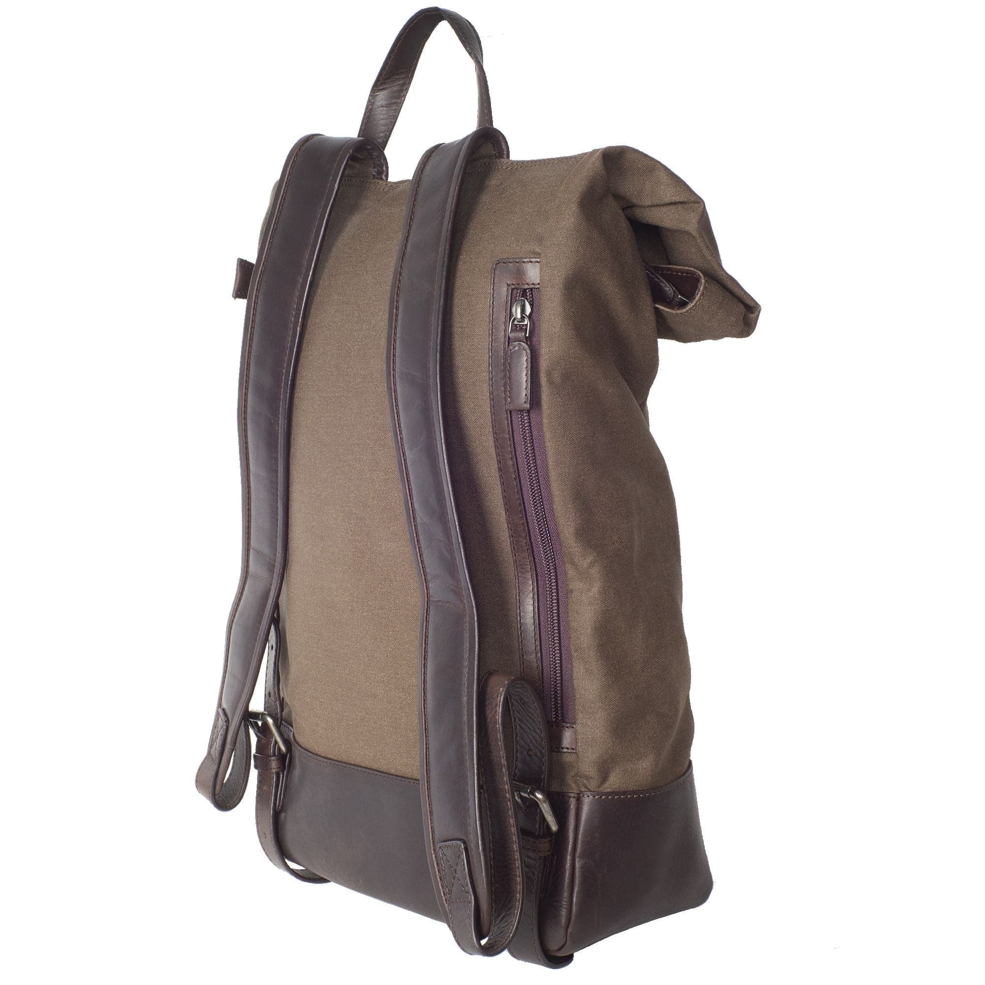 Rucksack Canvas/Leder braun 15 Zoll - Corf Offermann