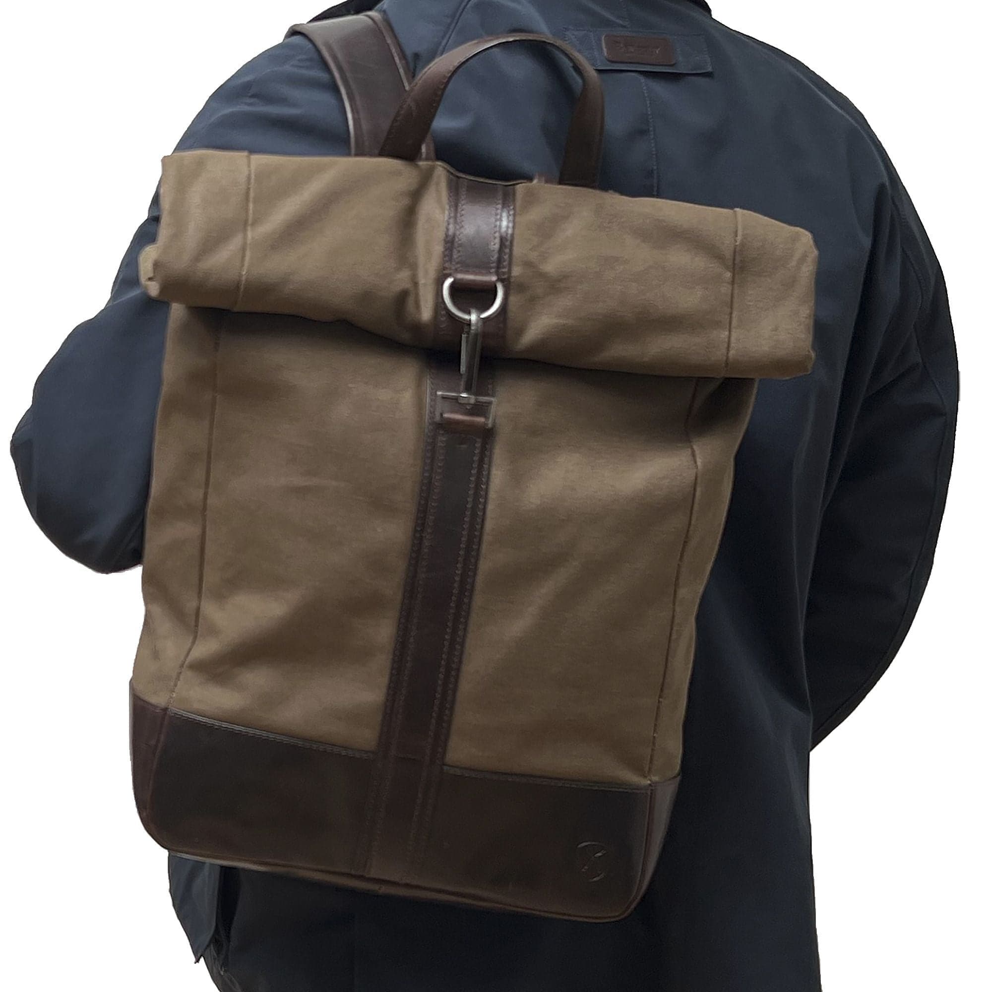 Rucksack Canvas/Leder braun 15 Zoll - Corf Offermann