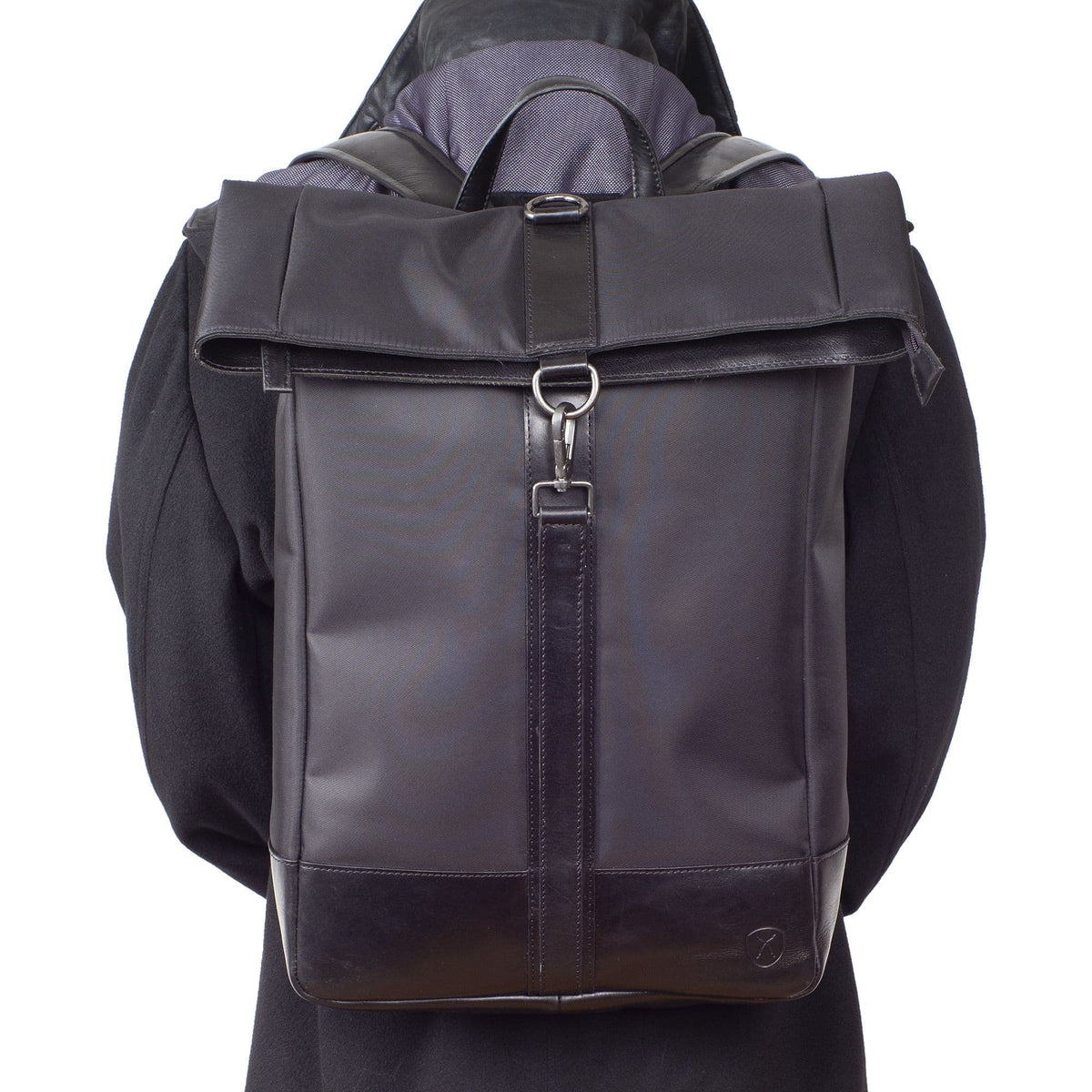 Rucksack Coram Nylon/Leder schwarz 15 Zoll - Corf Offermann