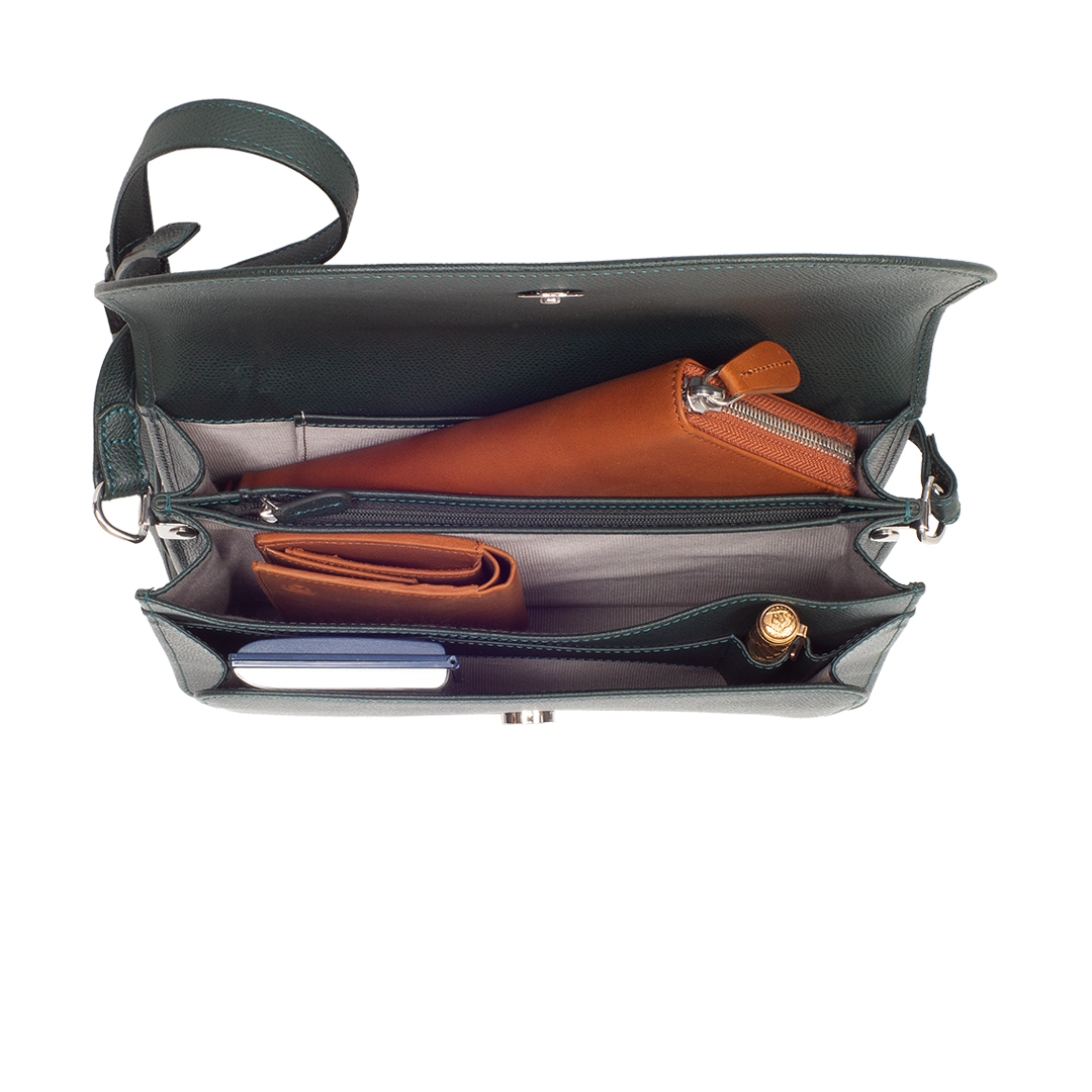 Handtasche Umhängetasche Leder grün - Corf Offermann
