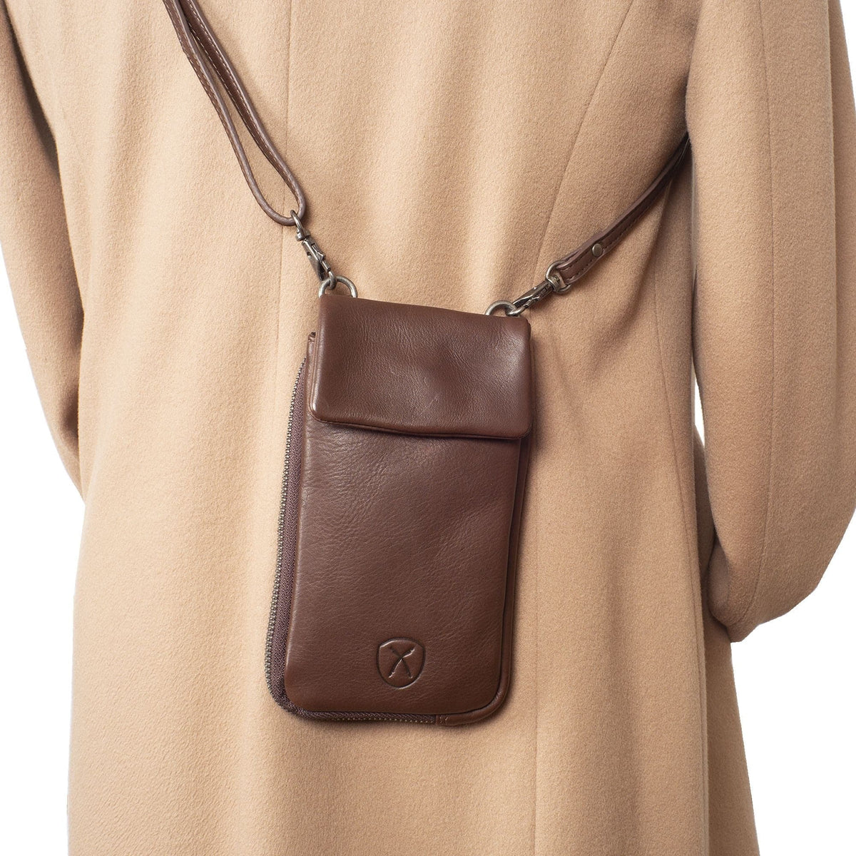Handytasche Crossover Leder braun - Corf Offermann