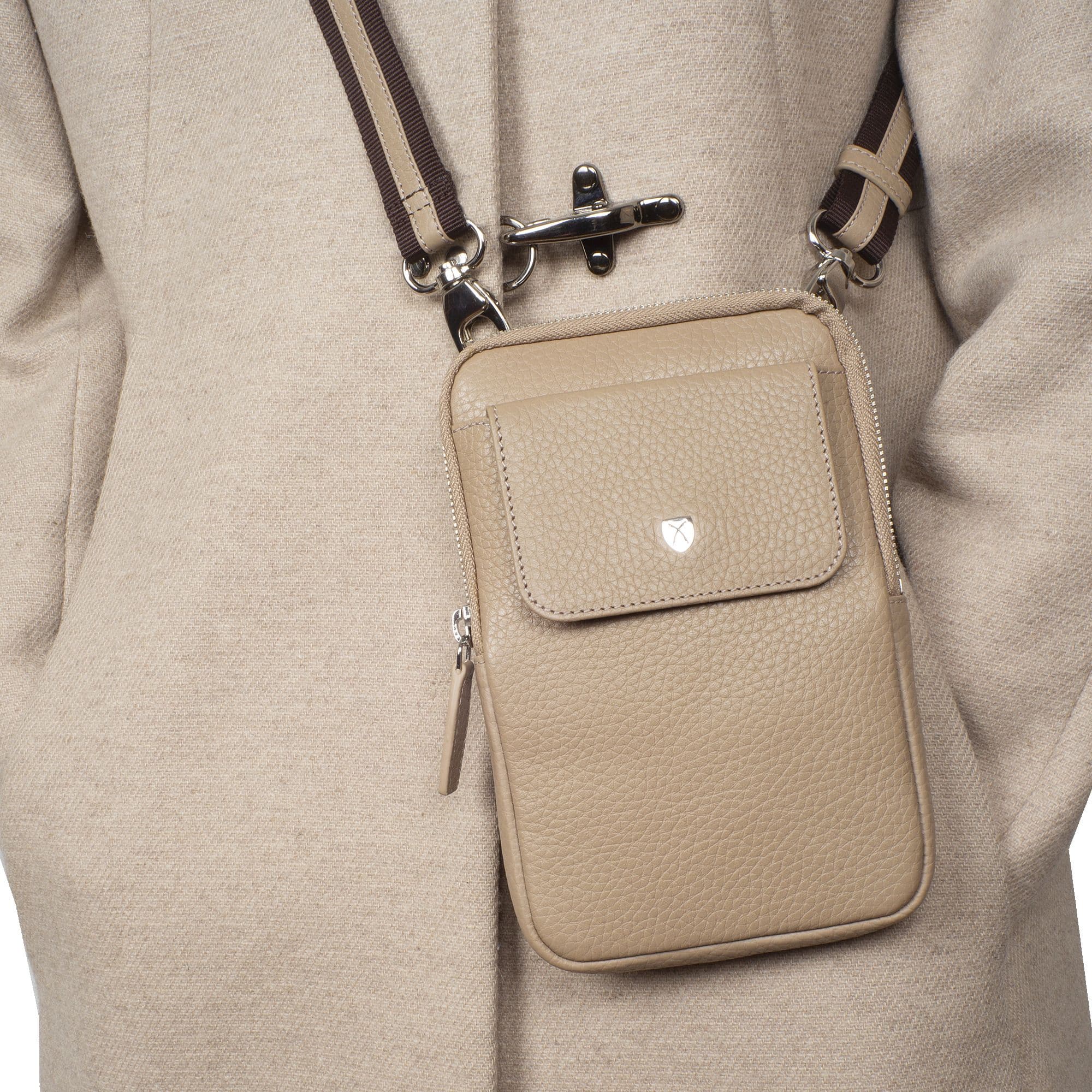 Telefontasche Crossover Leder beige