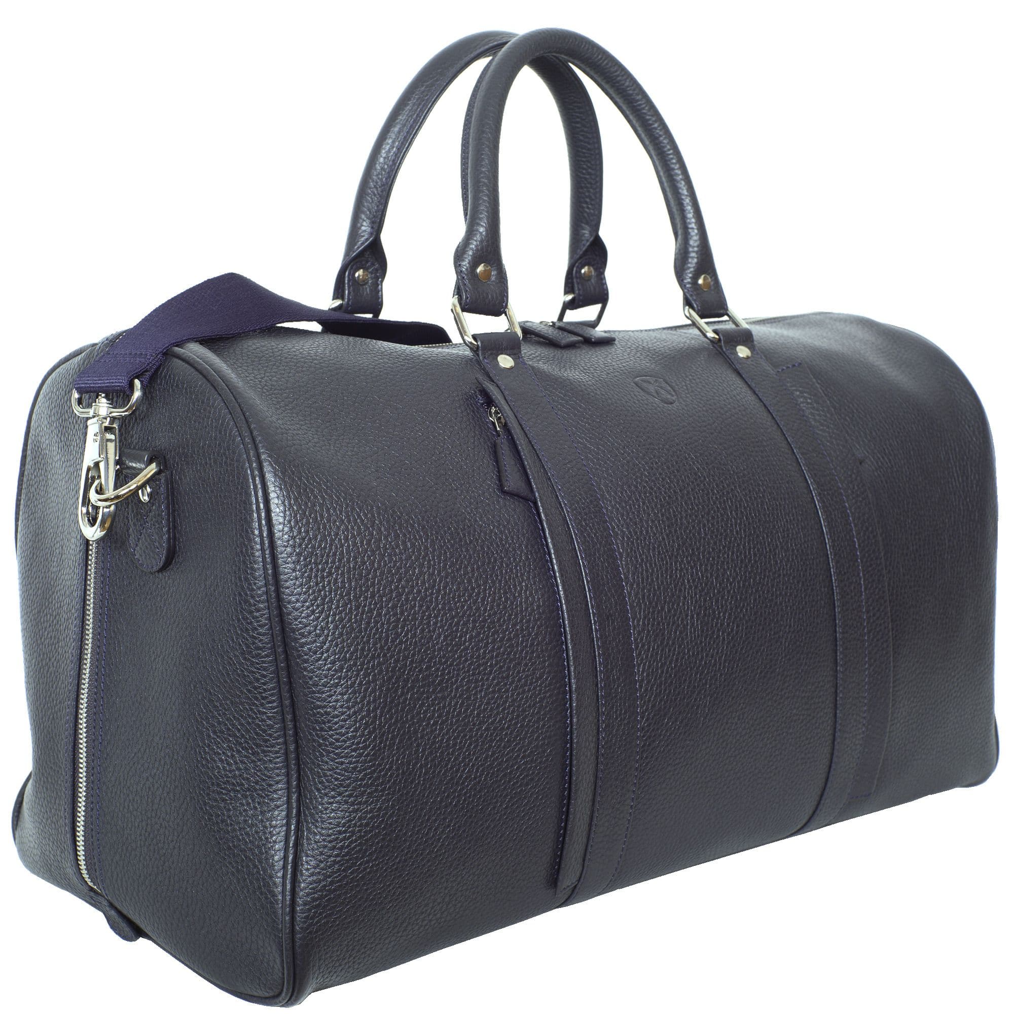 Leder Weekender Reisetasche Leder blau