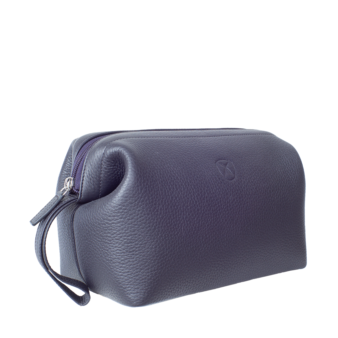 Kulturtasche Leder Blau - Corf Offermann