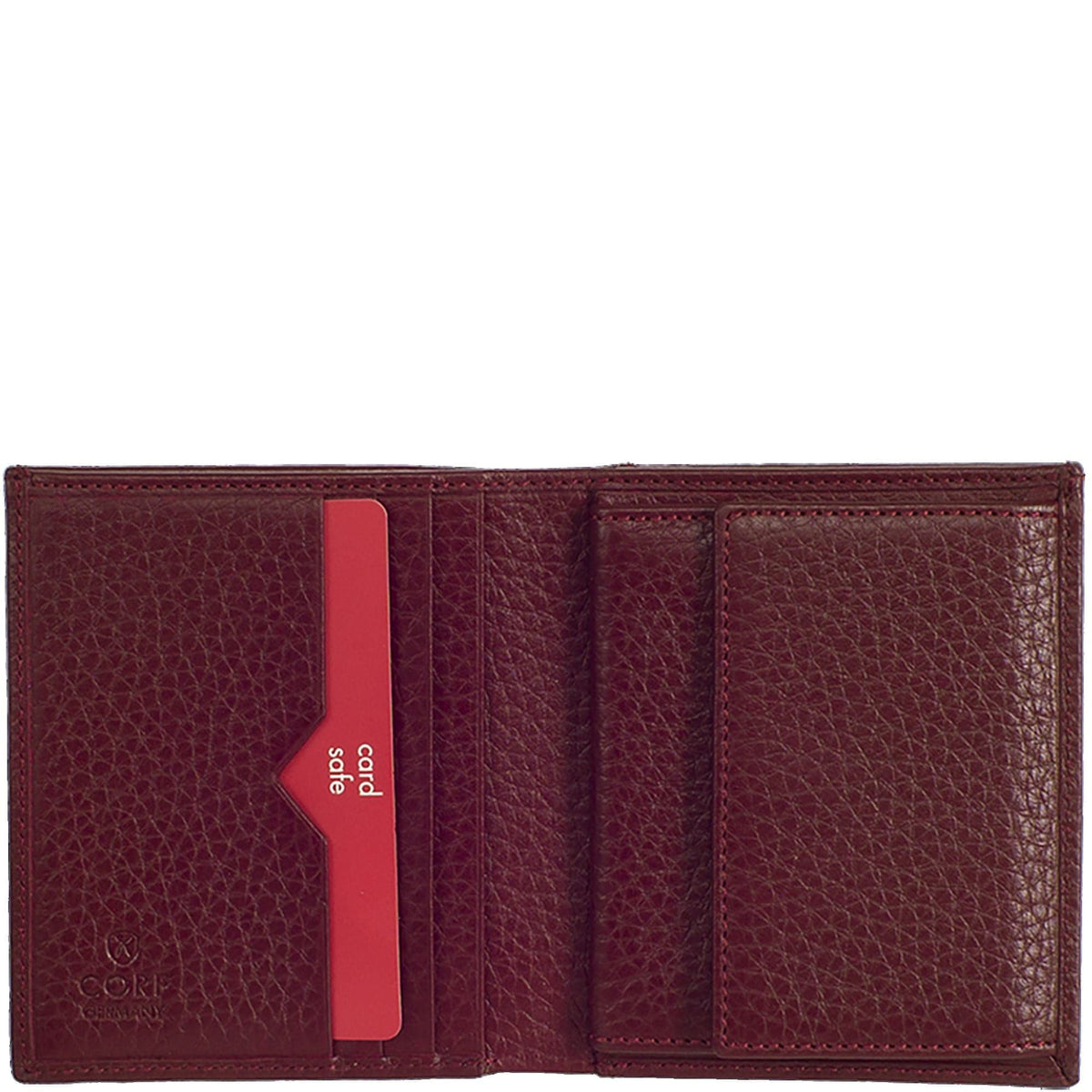 Geldbörse Portemonnaie klein Leder bordeauxrot mit Münzfach - Corf Offermann