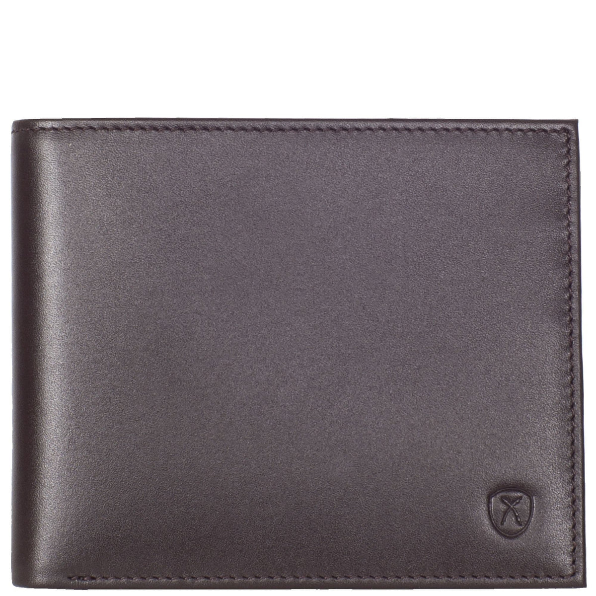 Geldbörse Portemonnaie glattes Leder braun Querformat - Corf Offermann