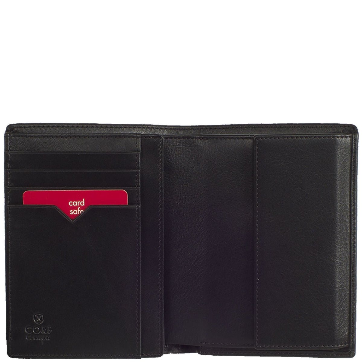Geldbörse Portemonnaie Leder schwarz Hochformat - Corf Offermann