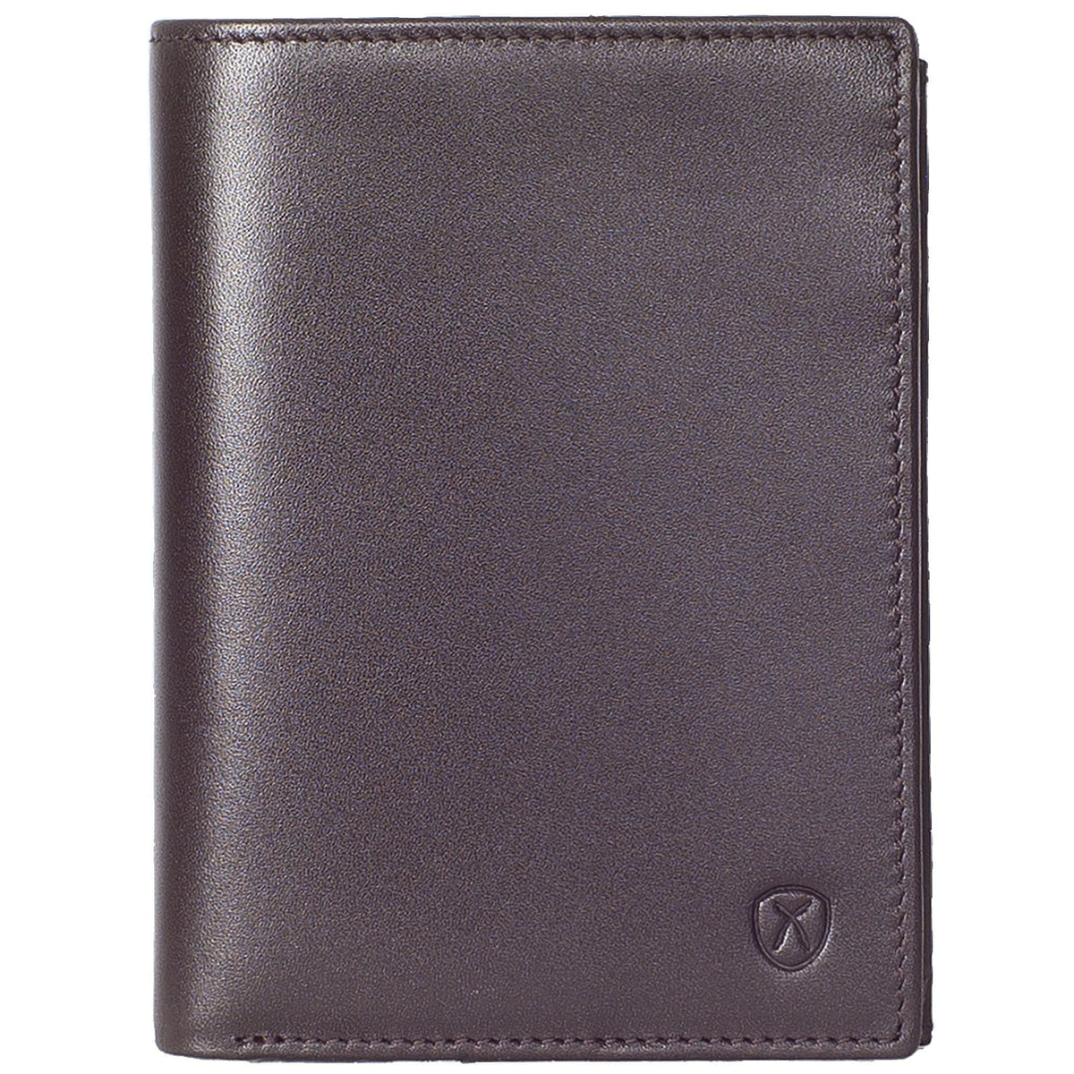 Geldbörse Portemonnaie glattes Leder braun Hochformat - Corf Offermann