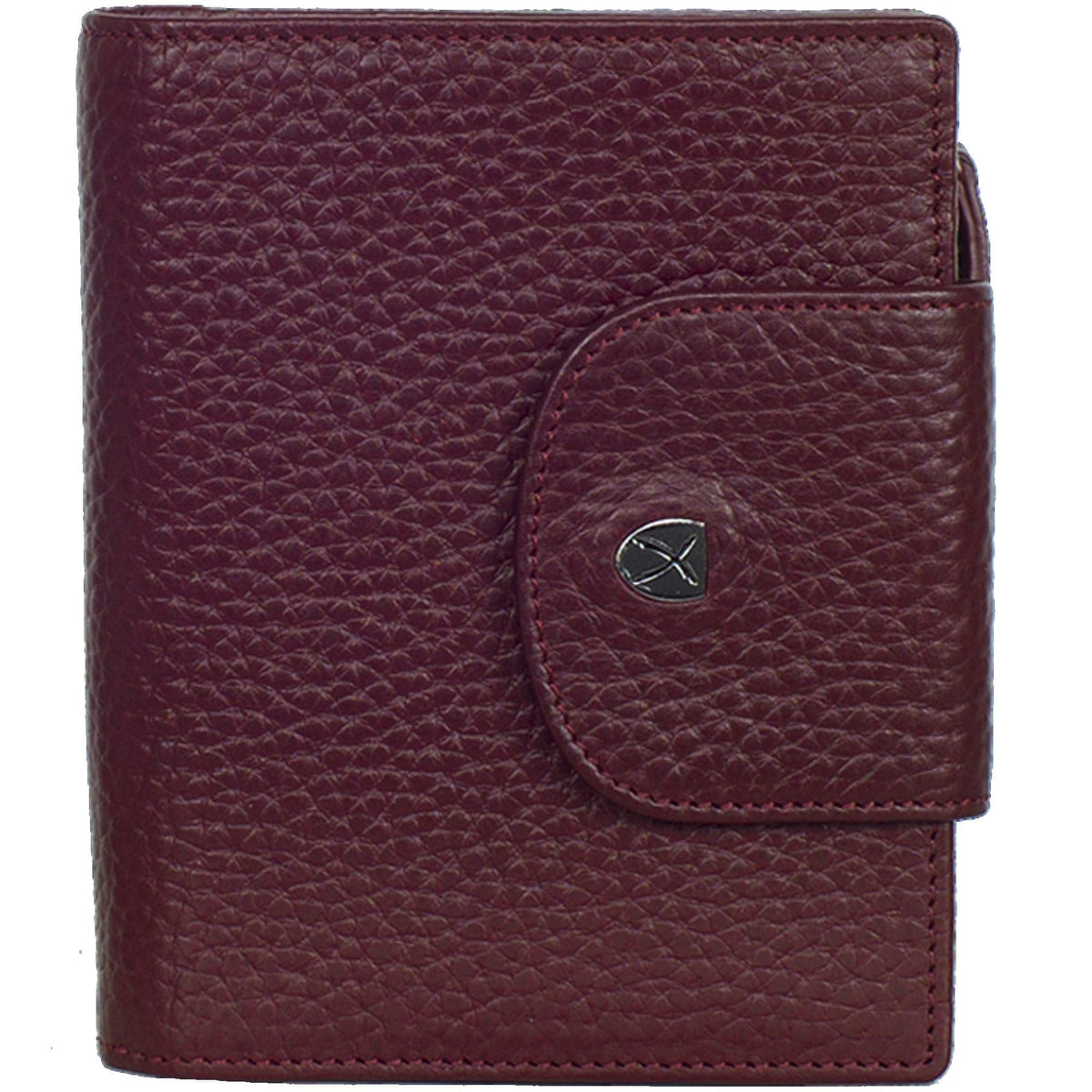 Geldbörse Portemonnaie Leder bordeauxrot mit Lasche - Corf Offermann