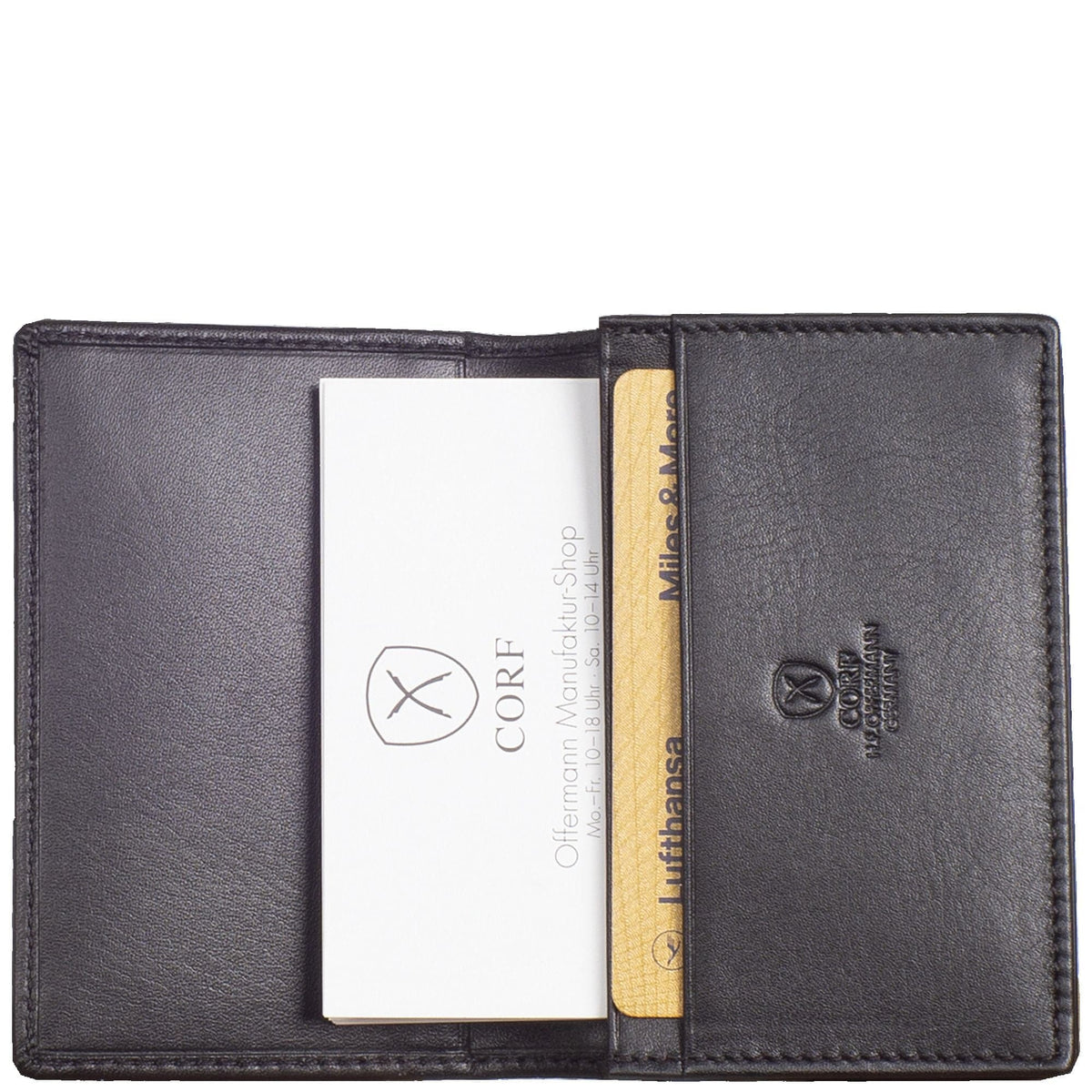 Kartenetui Pick Leder schwarz - Corf Offermann