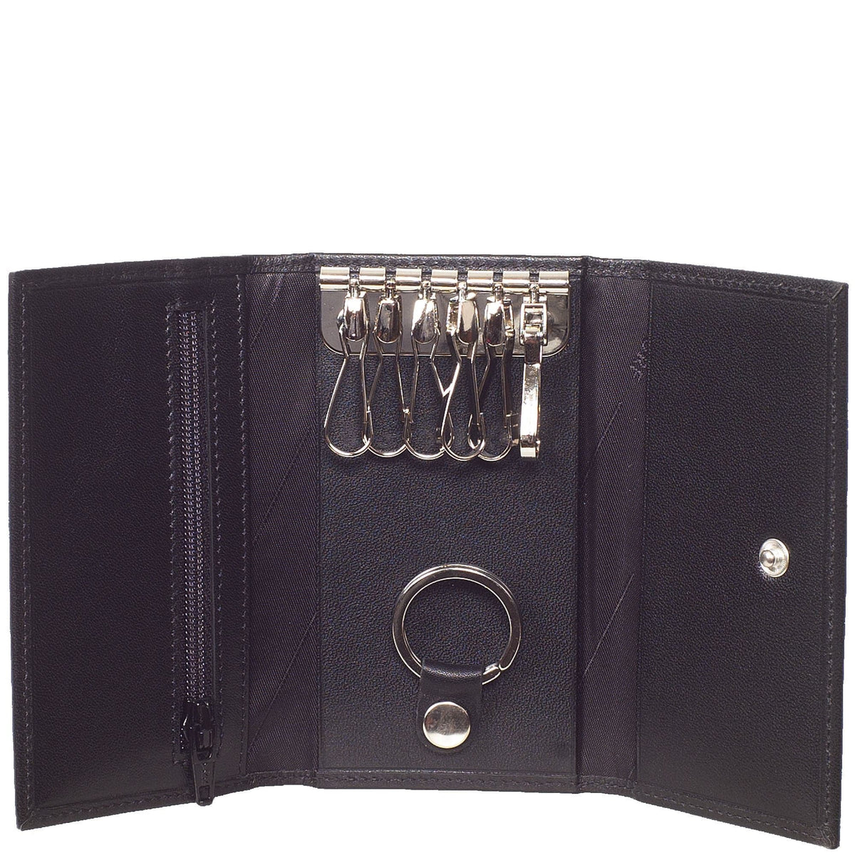 Schlüsseletui Leder schwarz mit 6 Haken - Corf Offermann