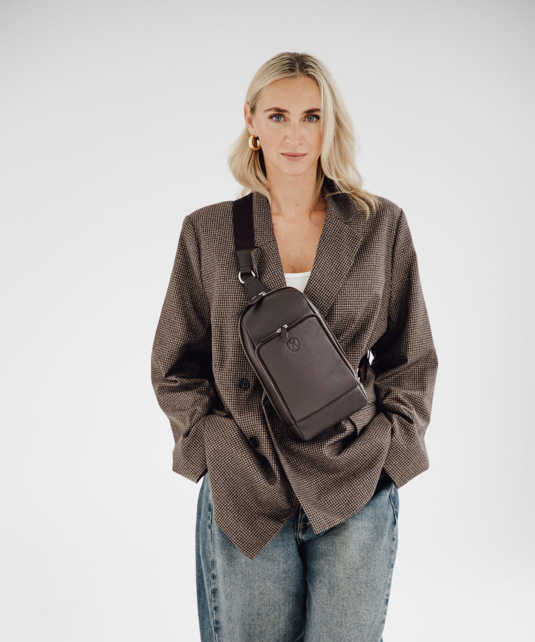 Crossover Tasche Leder Braun